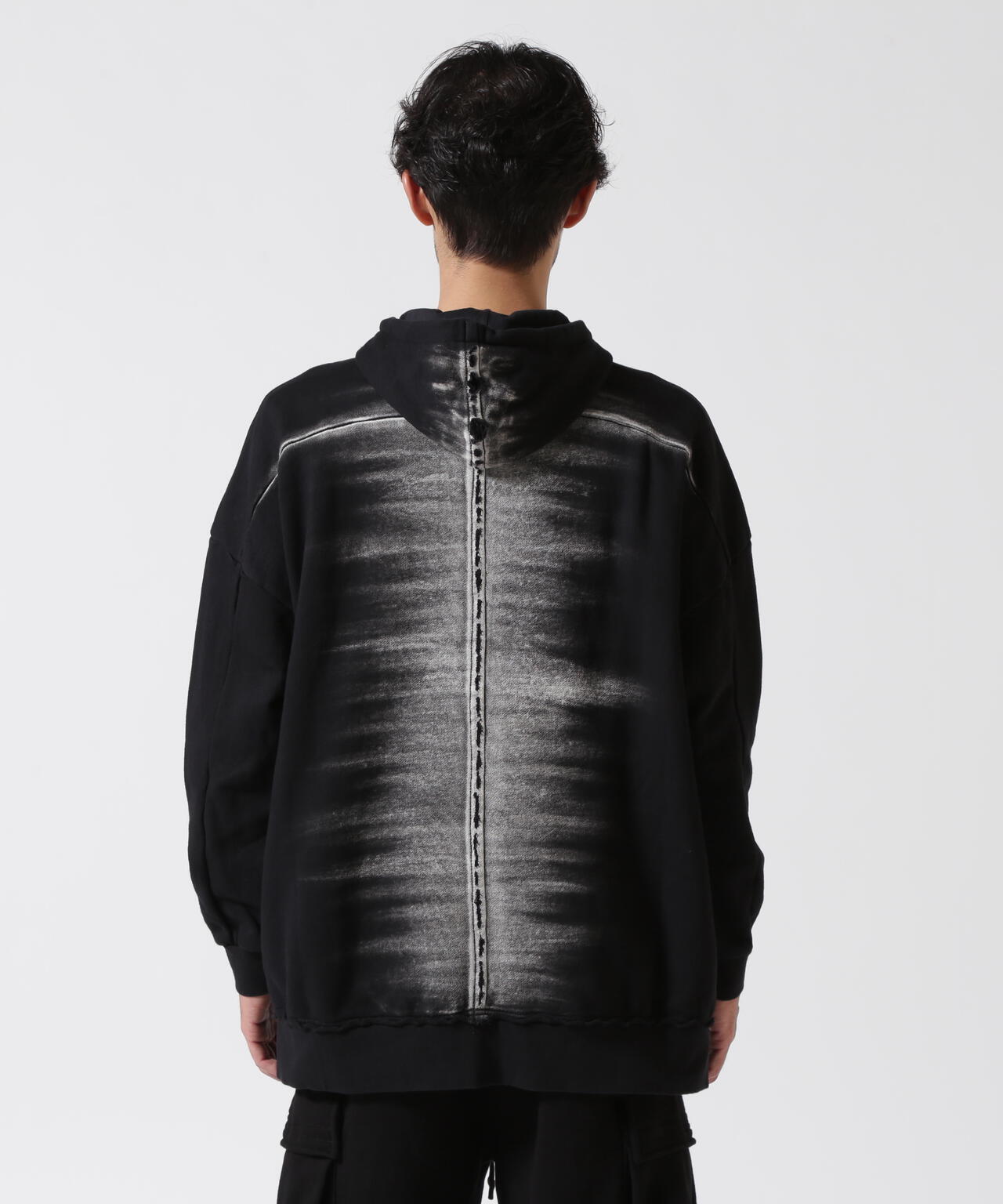 KMRii/ケムリ/BlackShadow Hooded Pullover/LS