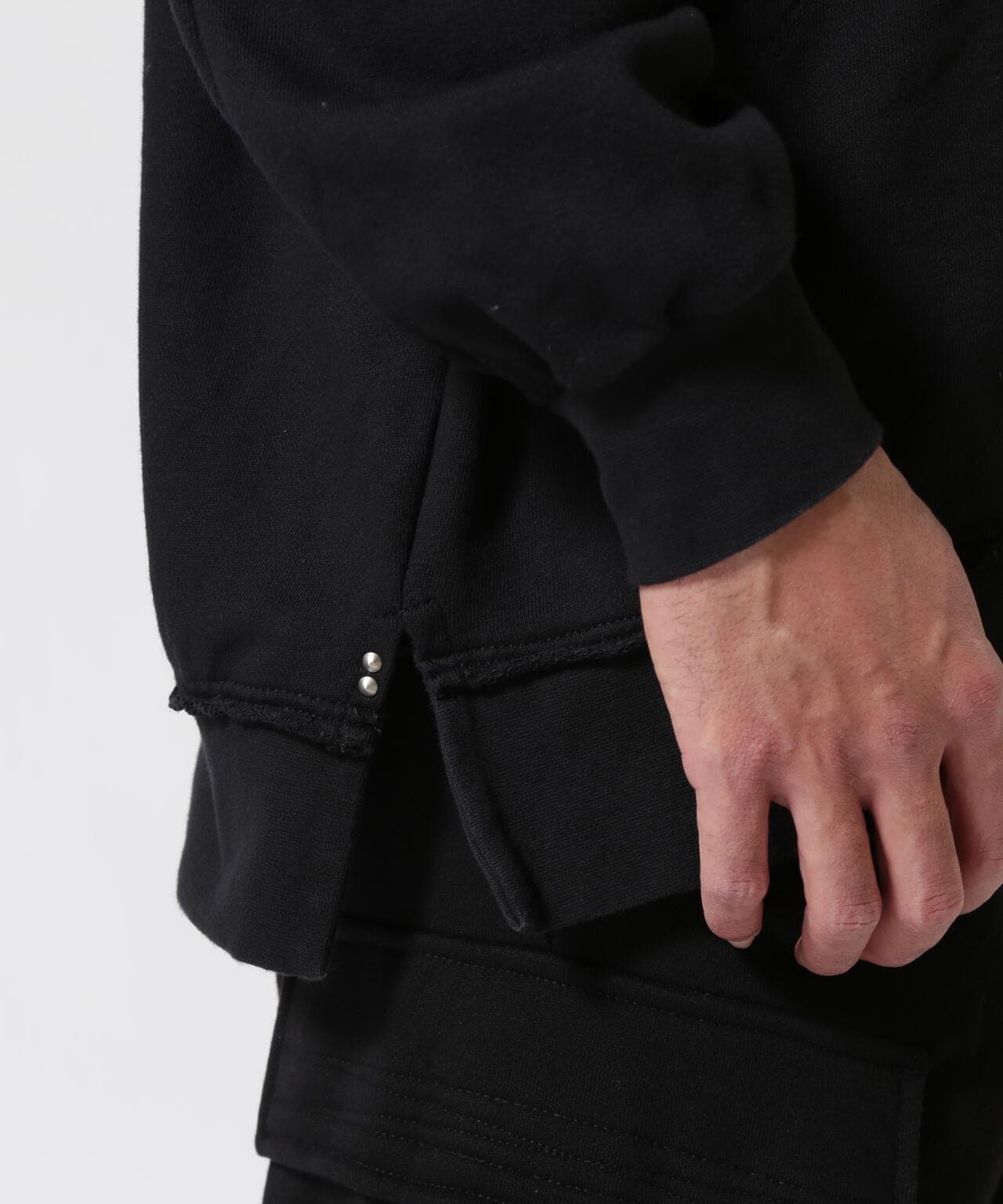 KMRii/ケムリ/BlackShadow Hooded Pullover/LS