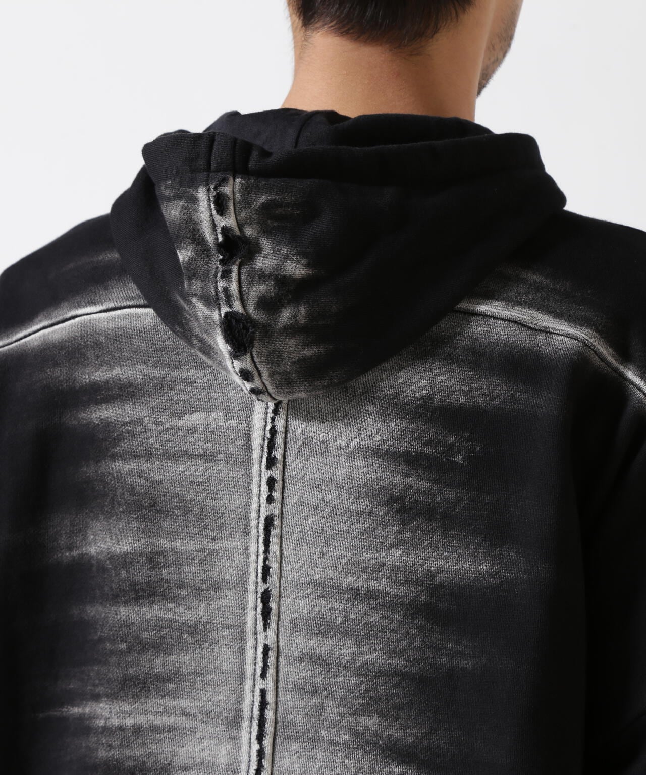 KMRii/ケムリ/BlackShadow Hooded Pullover/LS