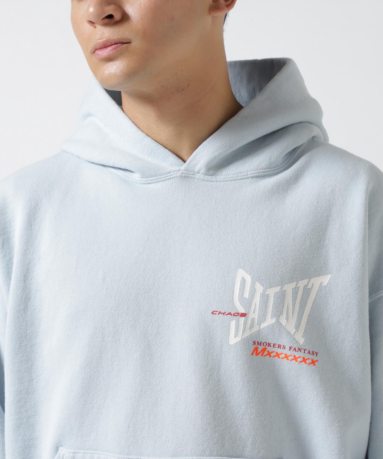 SAINT MICHAEL/セントマイケル/HOODIE RIBON SAINT BLUE