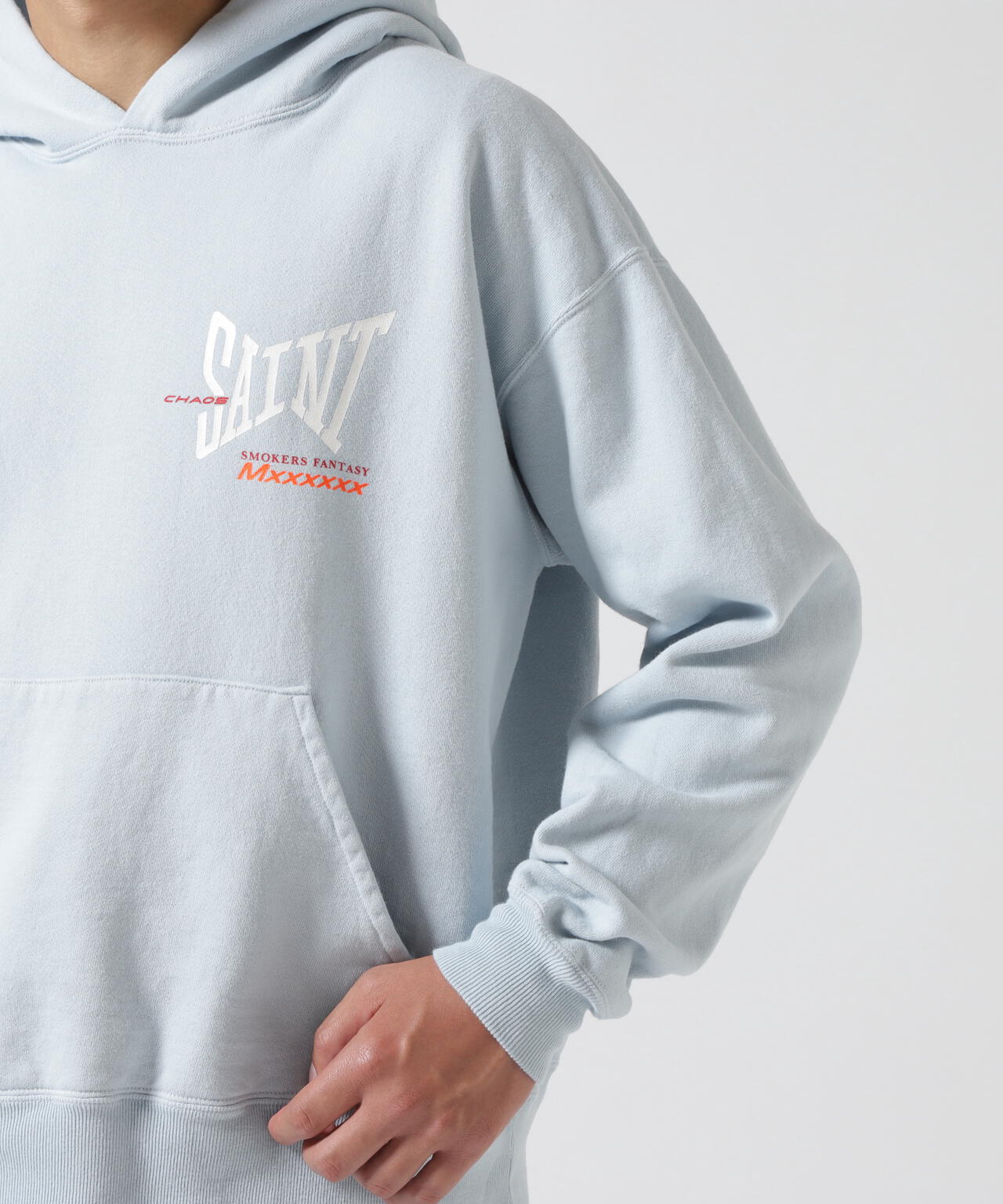 SAINT MICHAEL/セントマイケル/HOODIE RIBON SAINT BLUE