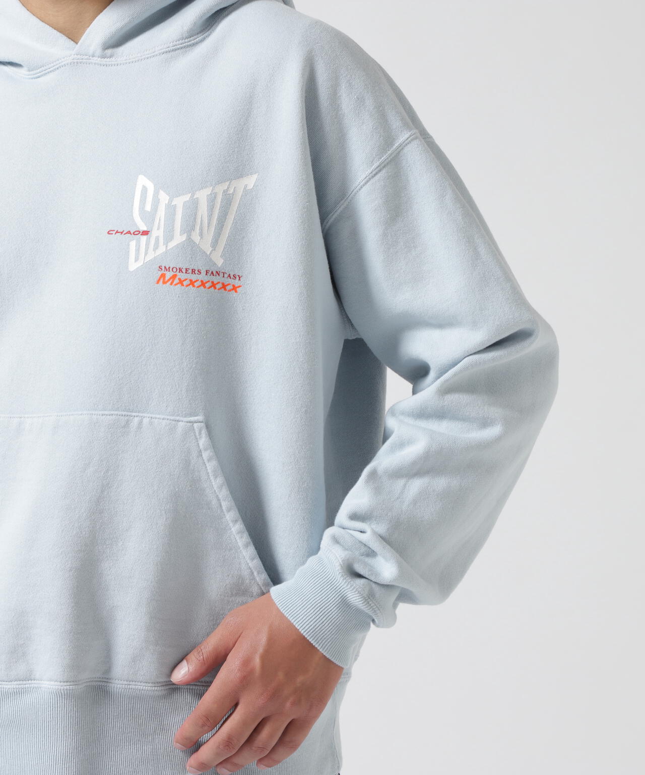 SAINT MICHAEL/セントマイケル/HOODIE RIBON SAINT BLUE