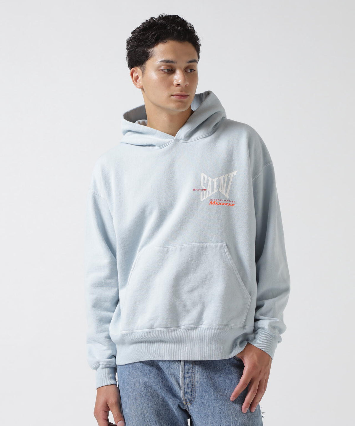 SAINT MICHAEL/セントマイケル/HOODIE RIBON SAINT BLUE