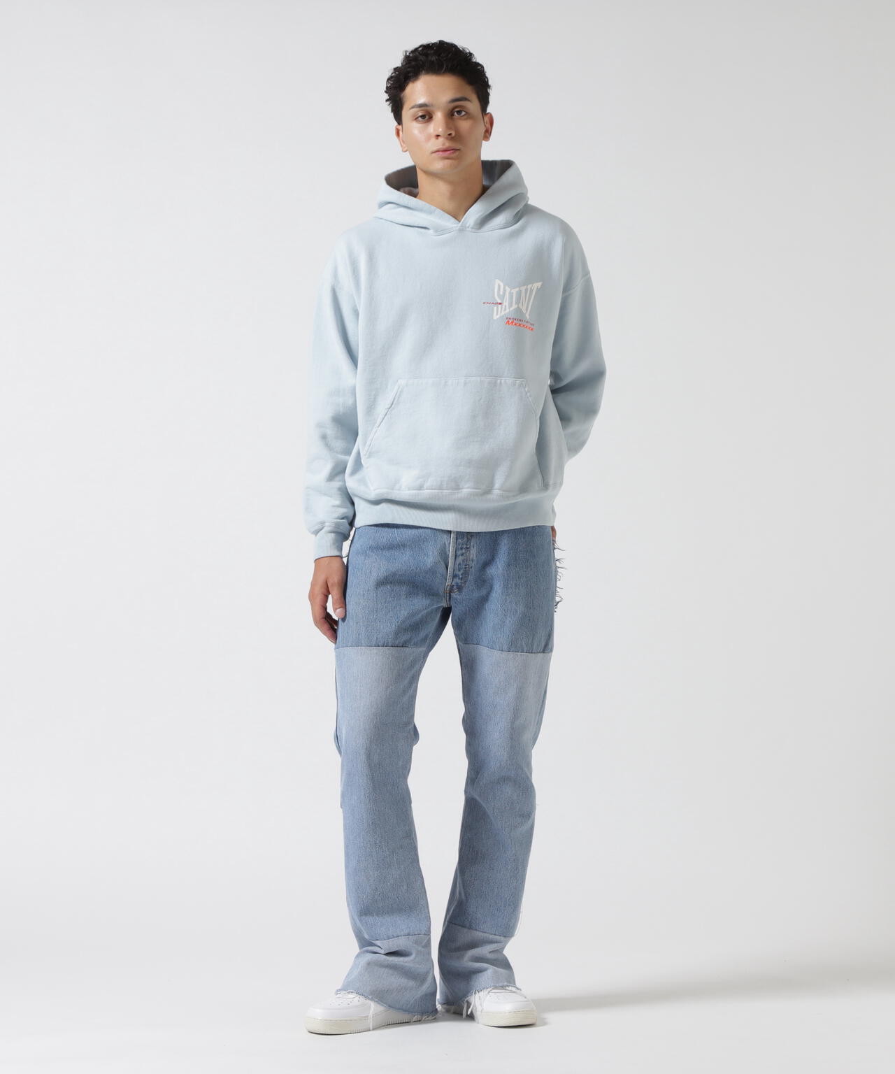 SAINT MICHAEL/セントマイケル/HOODIE RIBON SAINT BLUE