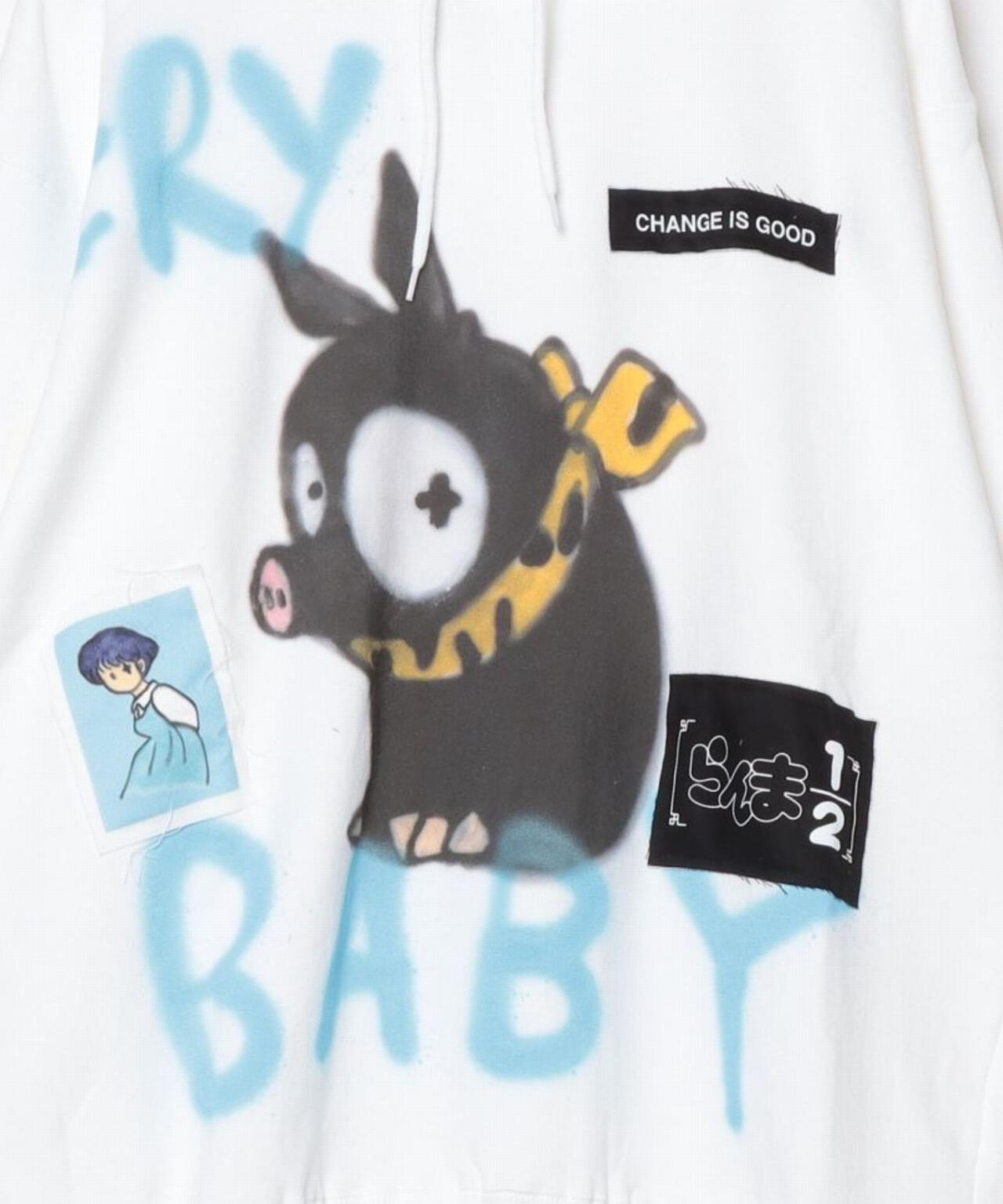 【guernika×らんま1/2】らんま1/2 Paint Hoodie / Pちゃん