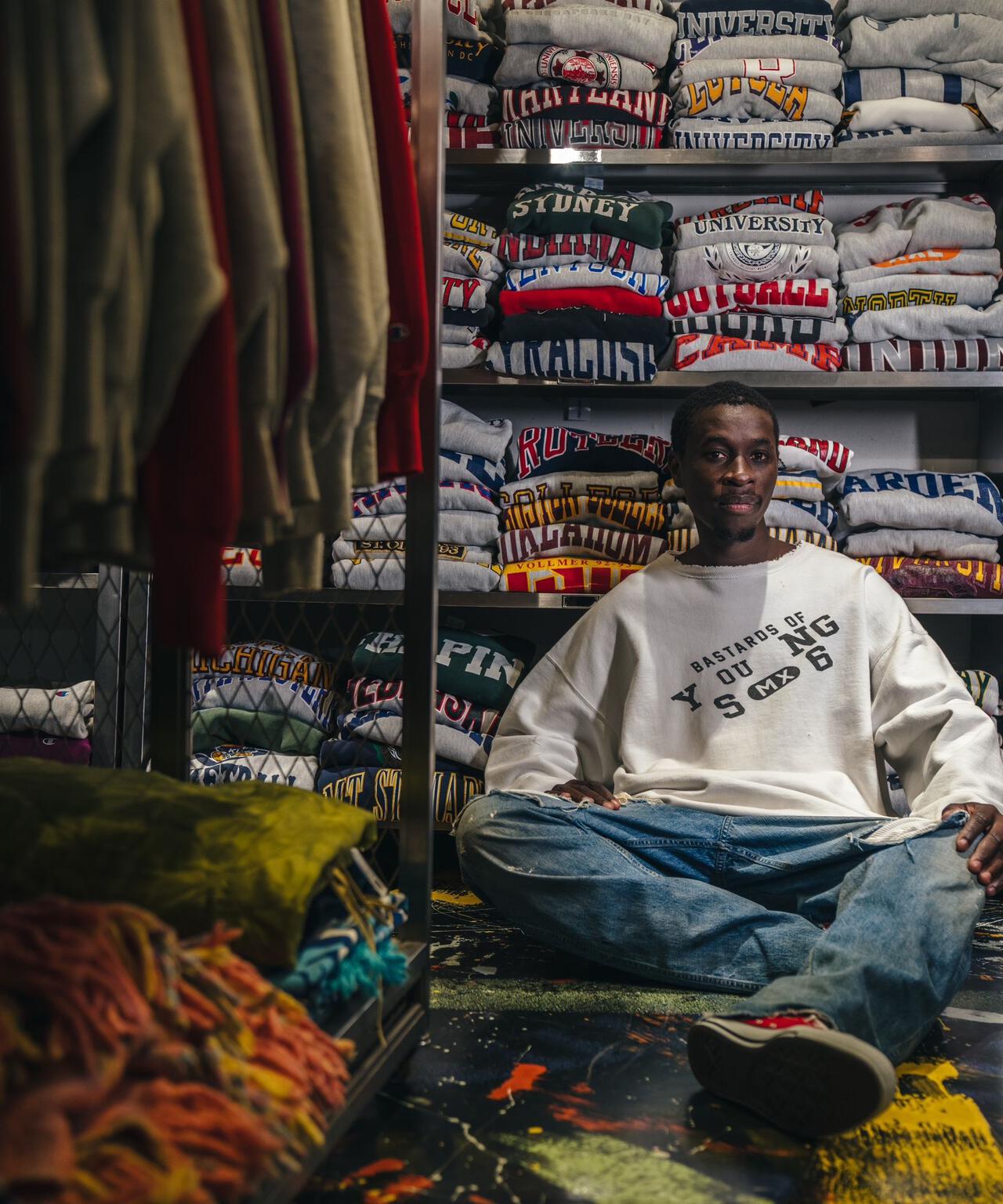 SAINT MICHAEL/セントマイケル/BJ_CREW NECK SWEAT/YOUNG