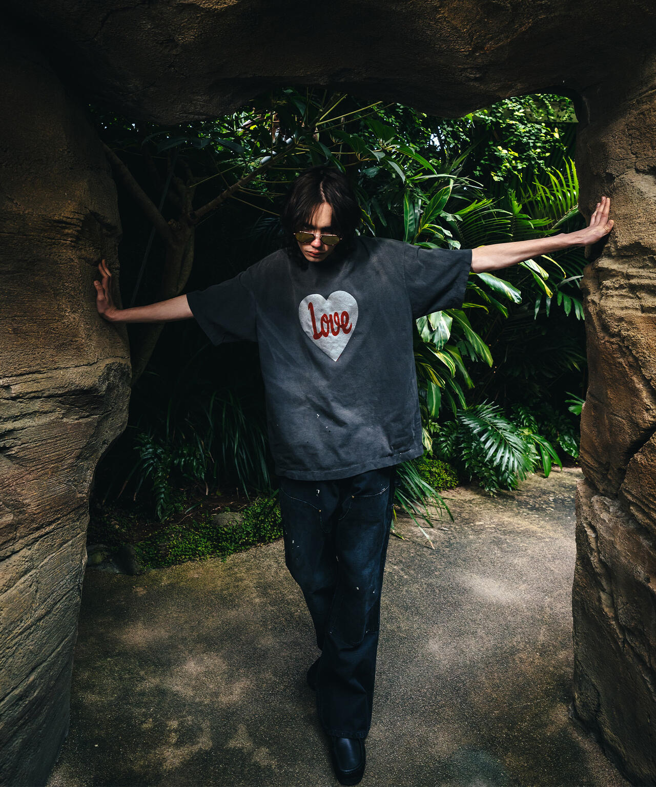 SAINT MICHAEL/セントマイケル/HEART LOVE SS TEE BLACK