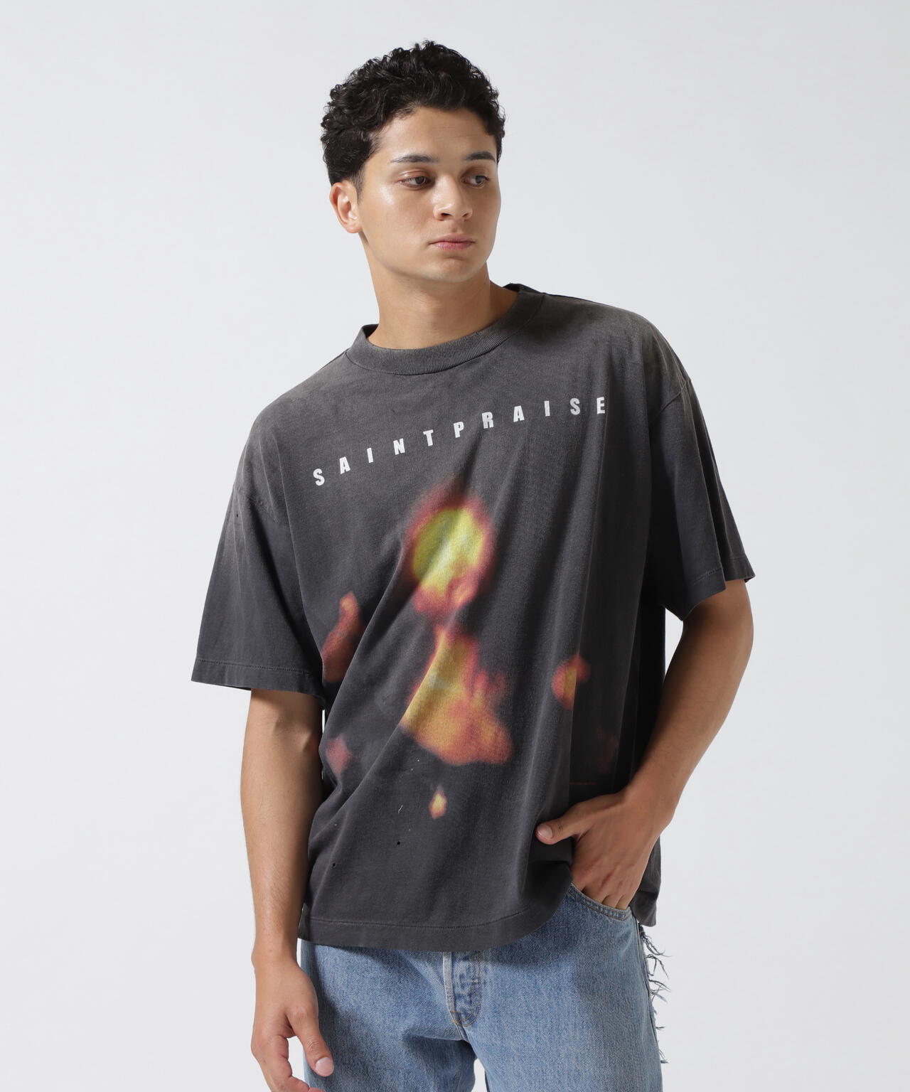 SAINT MICHAEL/セントマイケル/SS TEE SAINT PRAISE BLACK
