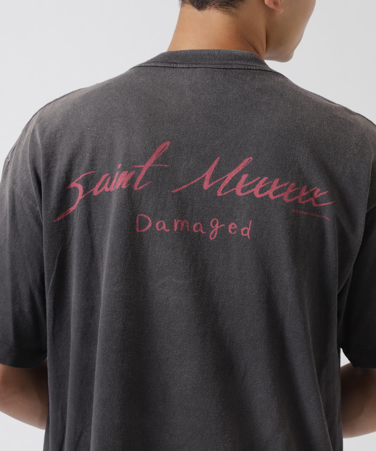 SAINT MICHAEL/セントマイケル/SS TEE DAMAGED BLACK
