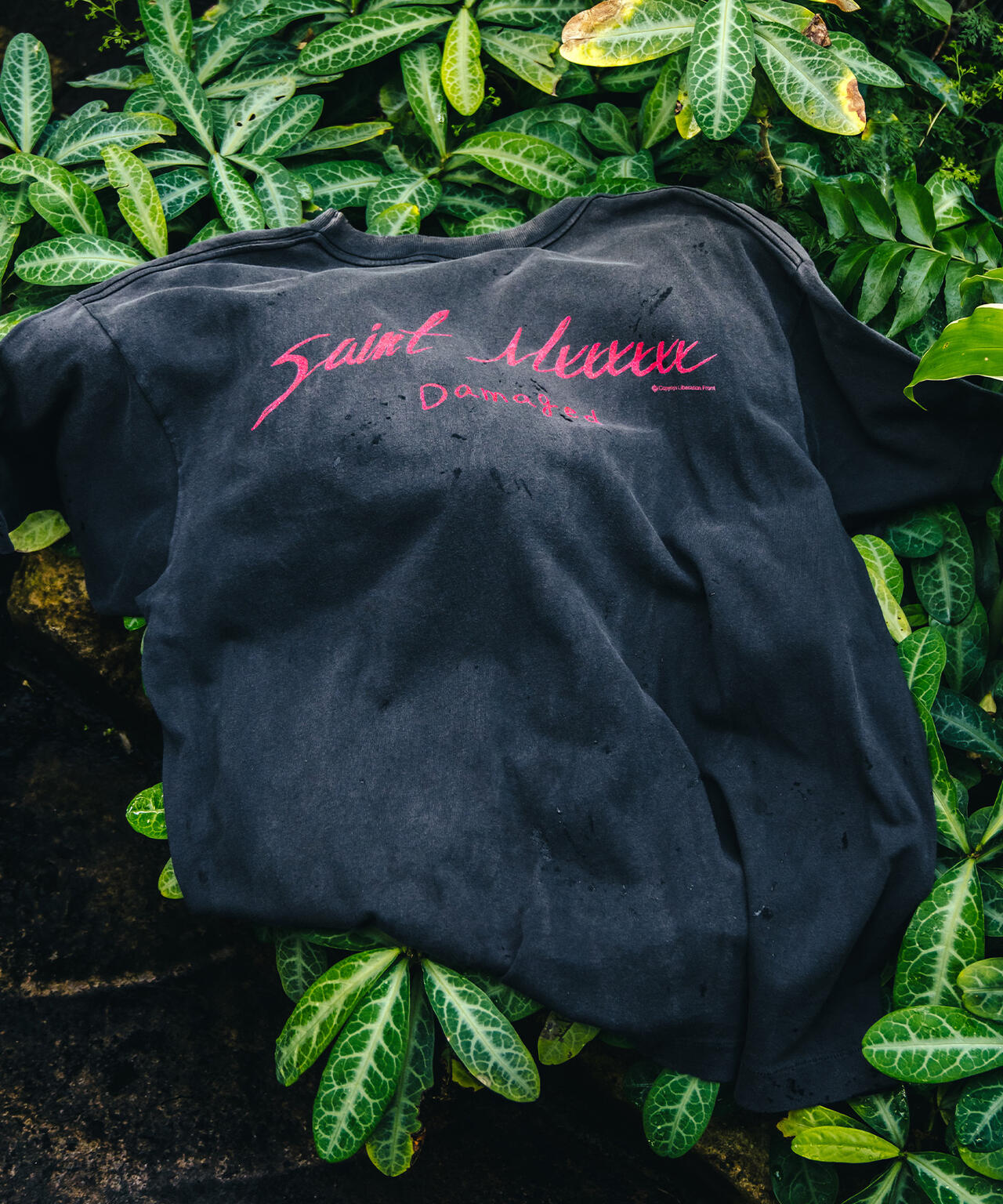 SAINT MICHAEL/セントマイケル/SS TEE DAMAGED BLACK