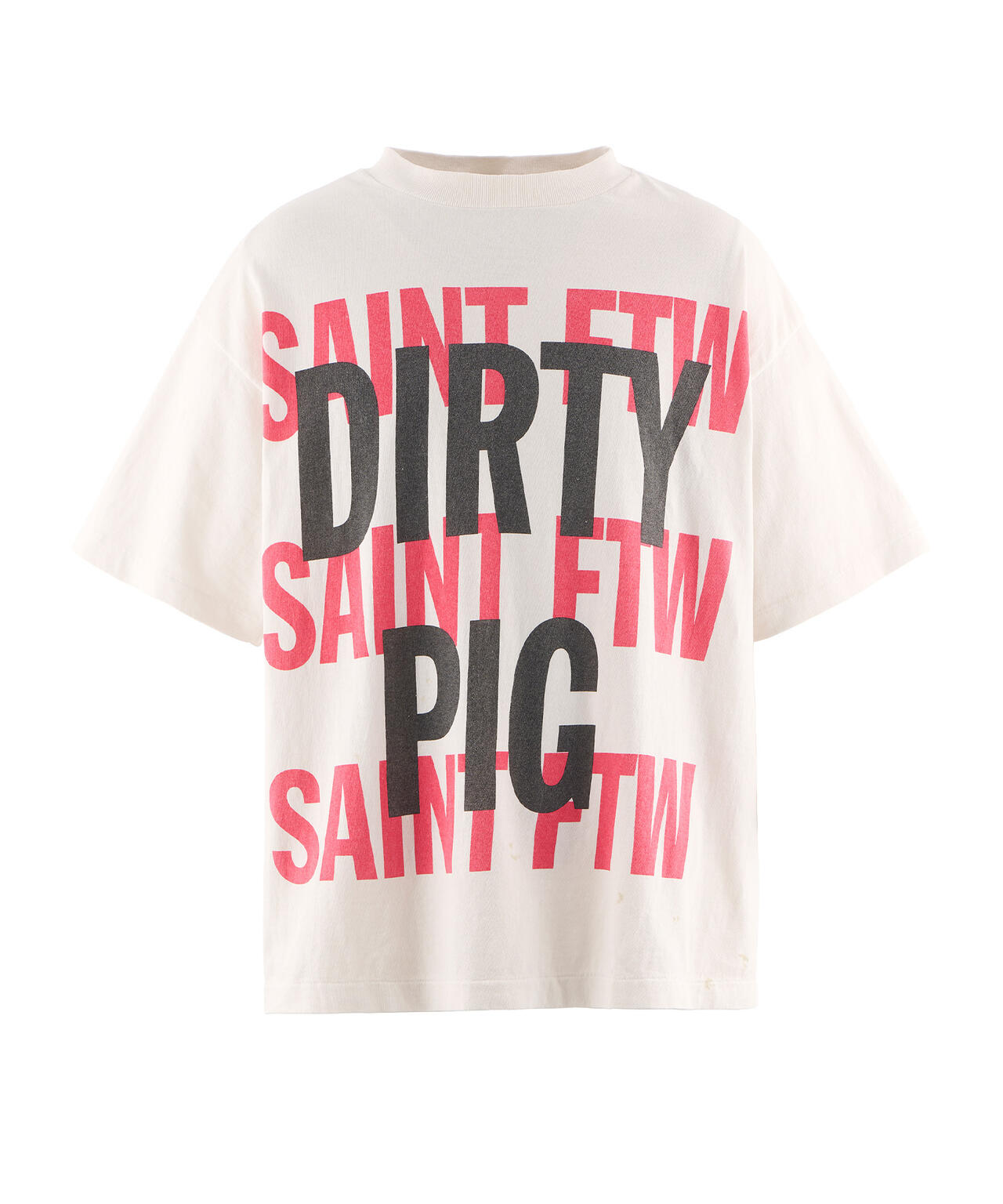 SAINT MICHAEL/セントマイケル/SS TEE DIRTY PIG WHITE
