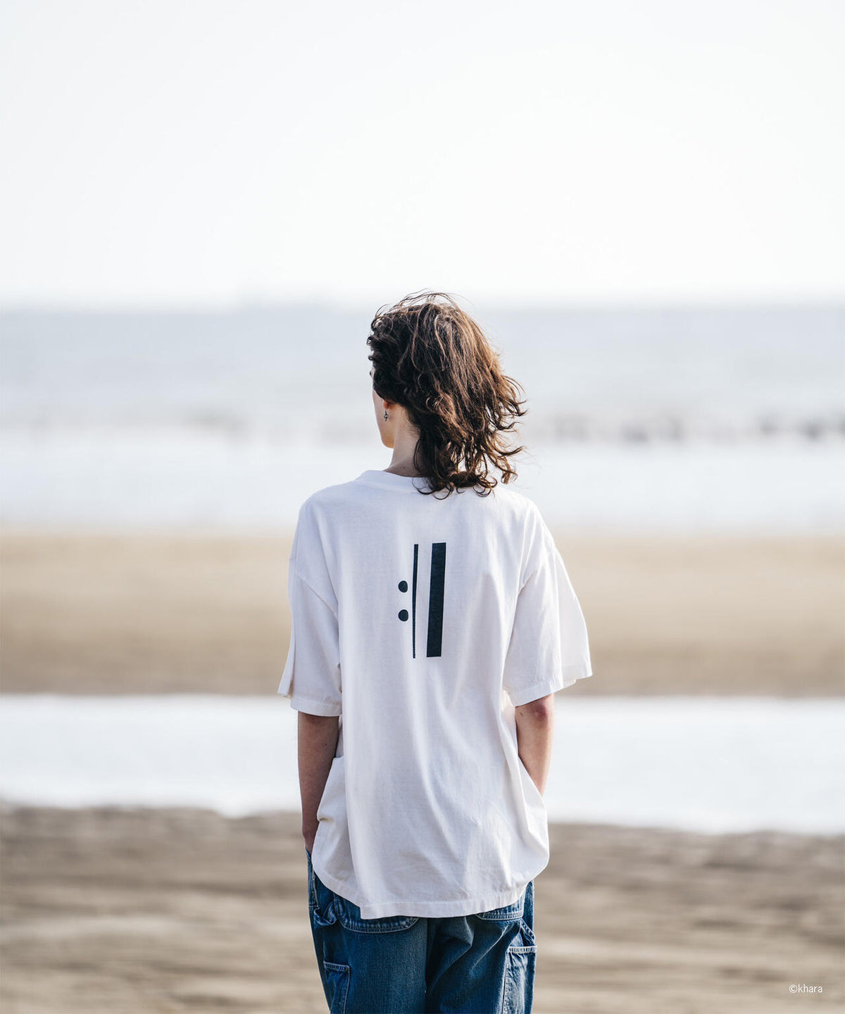SAINT MICHAEL/セントマイケル/EV_SS TEE - BLUE WHITE