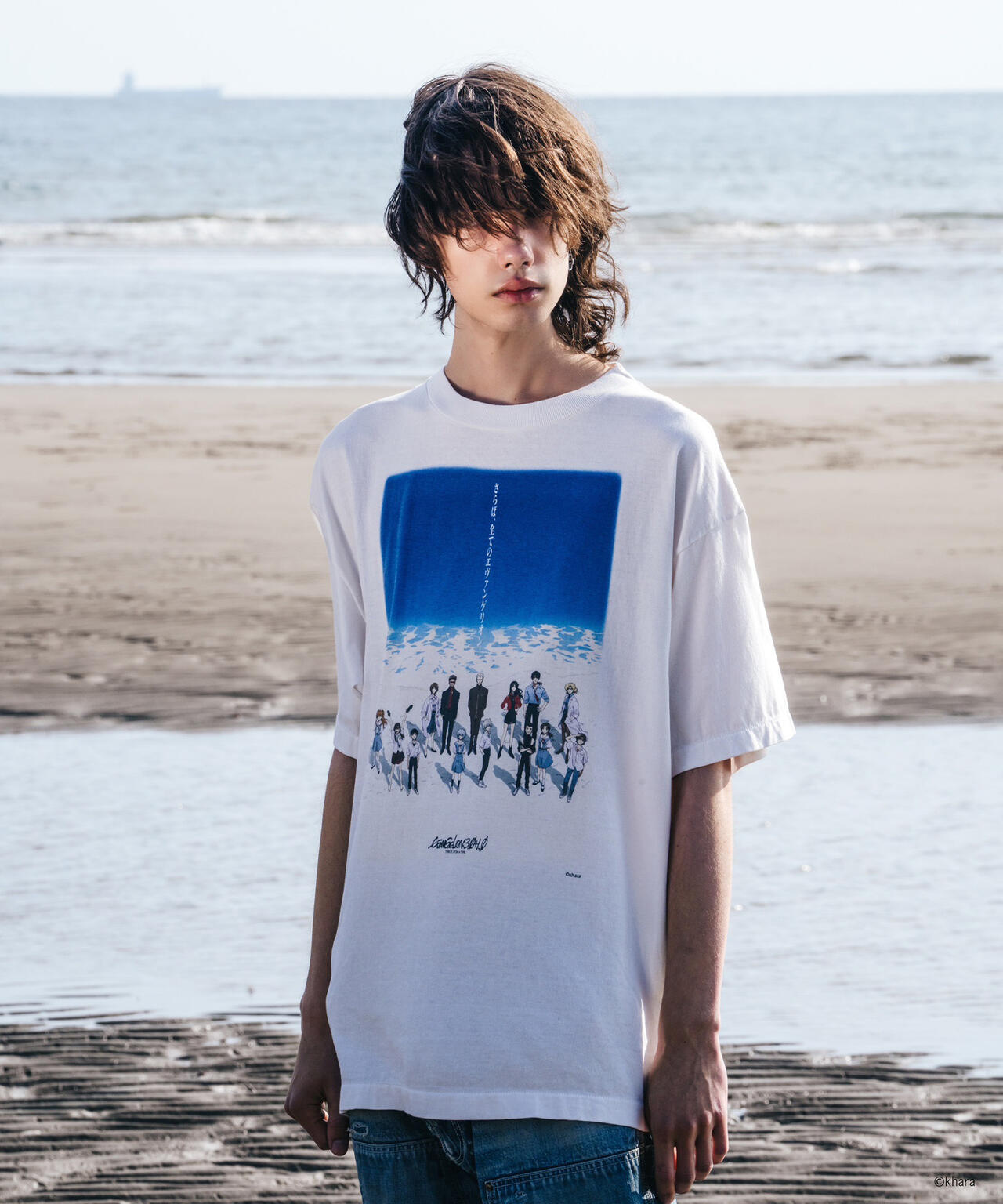 SAINT MICHAEL/セントマイケル/EV_SS TEE - BLUE WHITE
