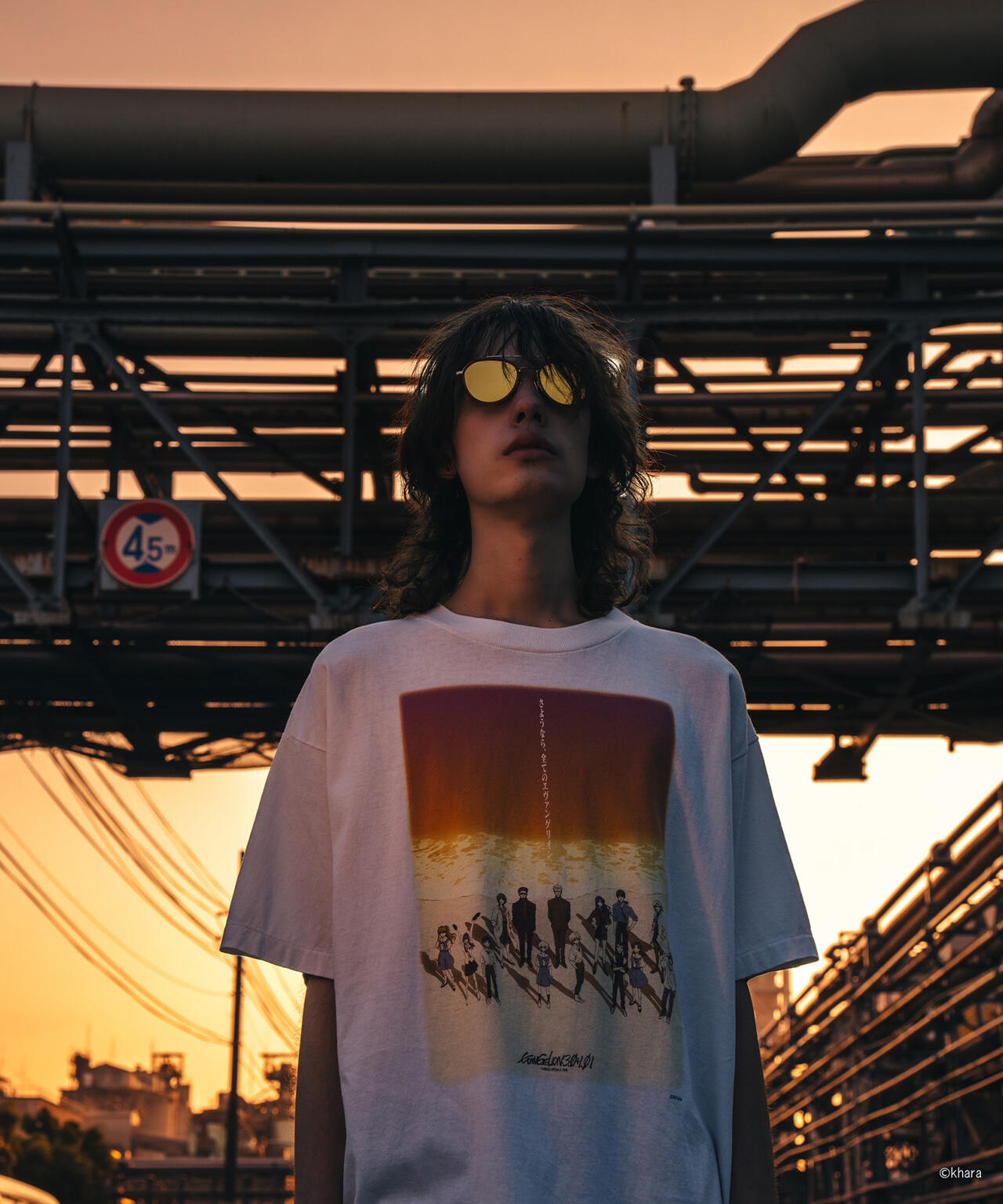 SAINT MICHAEL/セントマイケル/EV_SS TEE - ORANGE WHITE