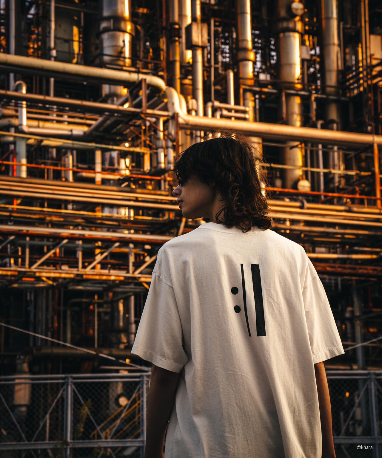 SAINT MICHAEL/セントマイケル/EV_SS TEE - ORANGE WHITE