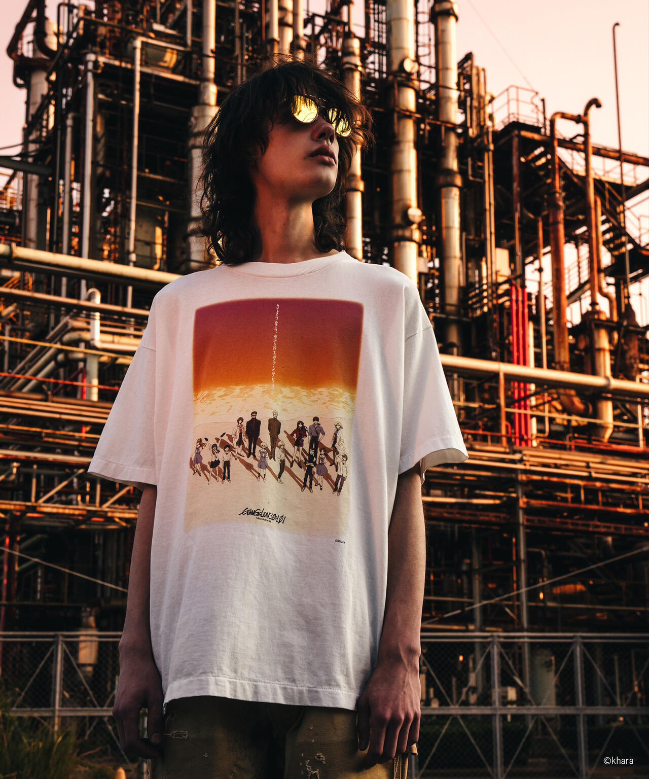 SAINT MICHAEL/セントマイケル/EV_SS TEE - ORANGE WHITE