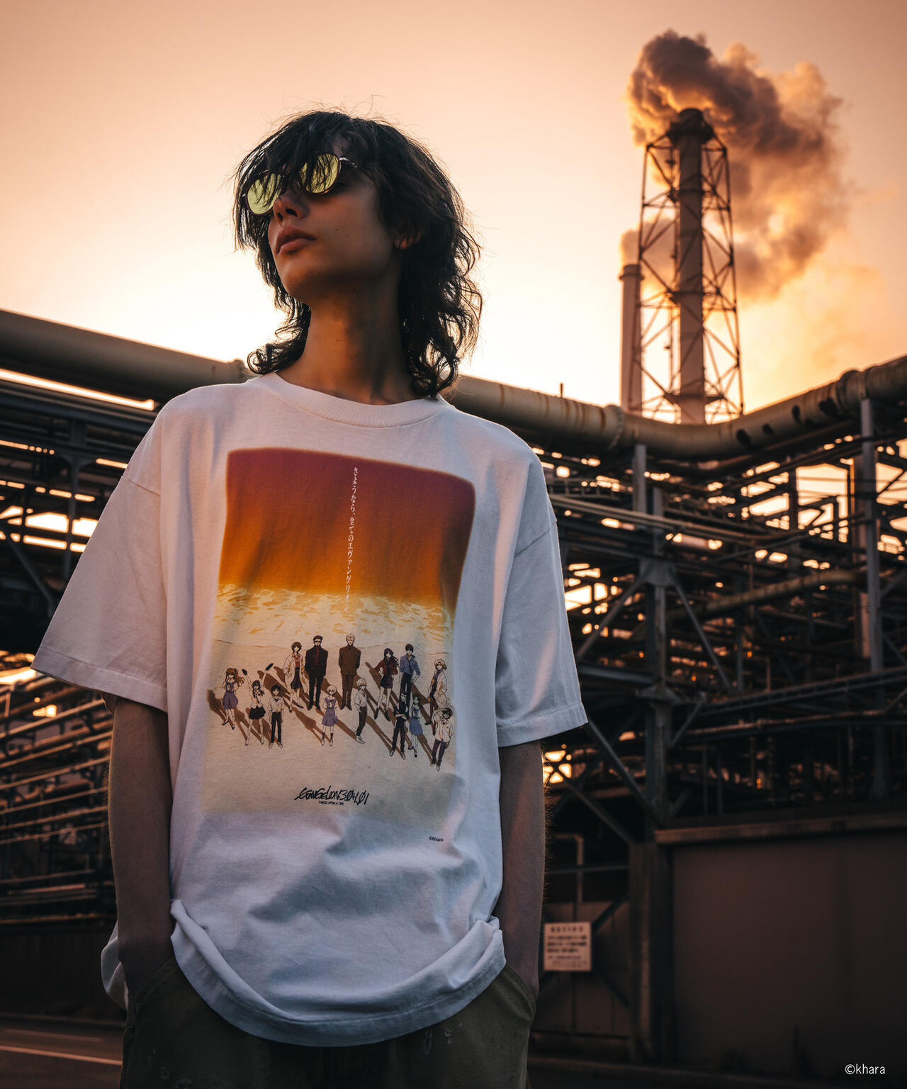 SAINT MICHAEL/セントマイケル/EV_SS TEE - ORANGE WHITE