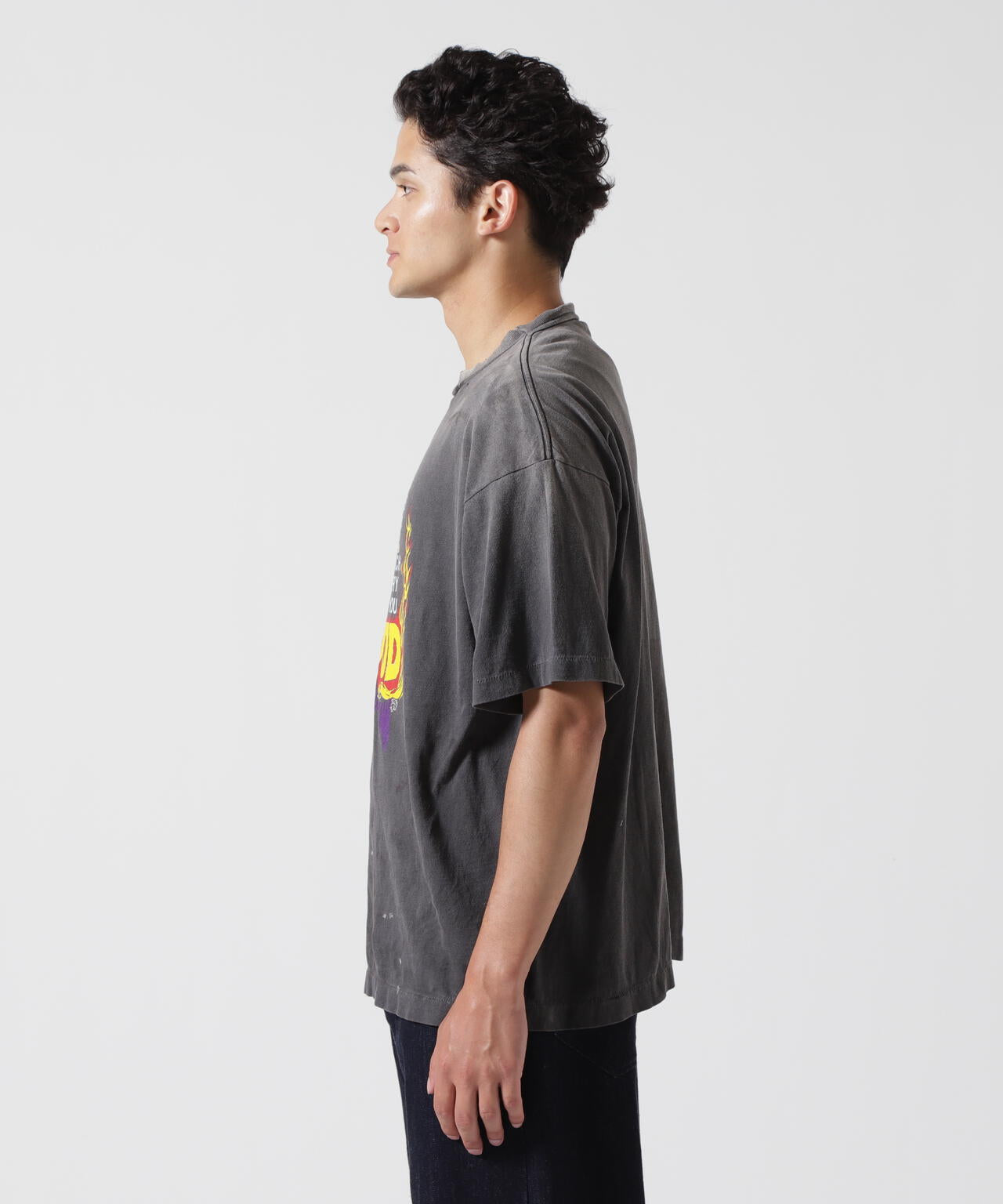 SAINT MICHAEL/セントマイケル/NH SS TEE STHD.HOOD BLACK