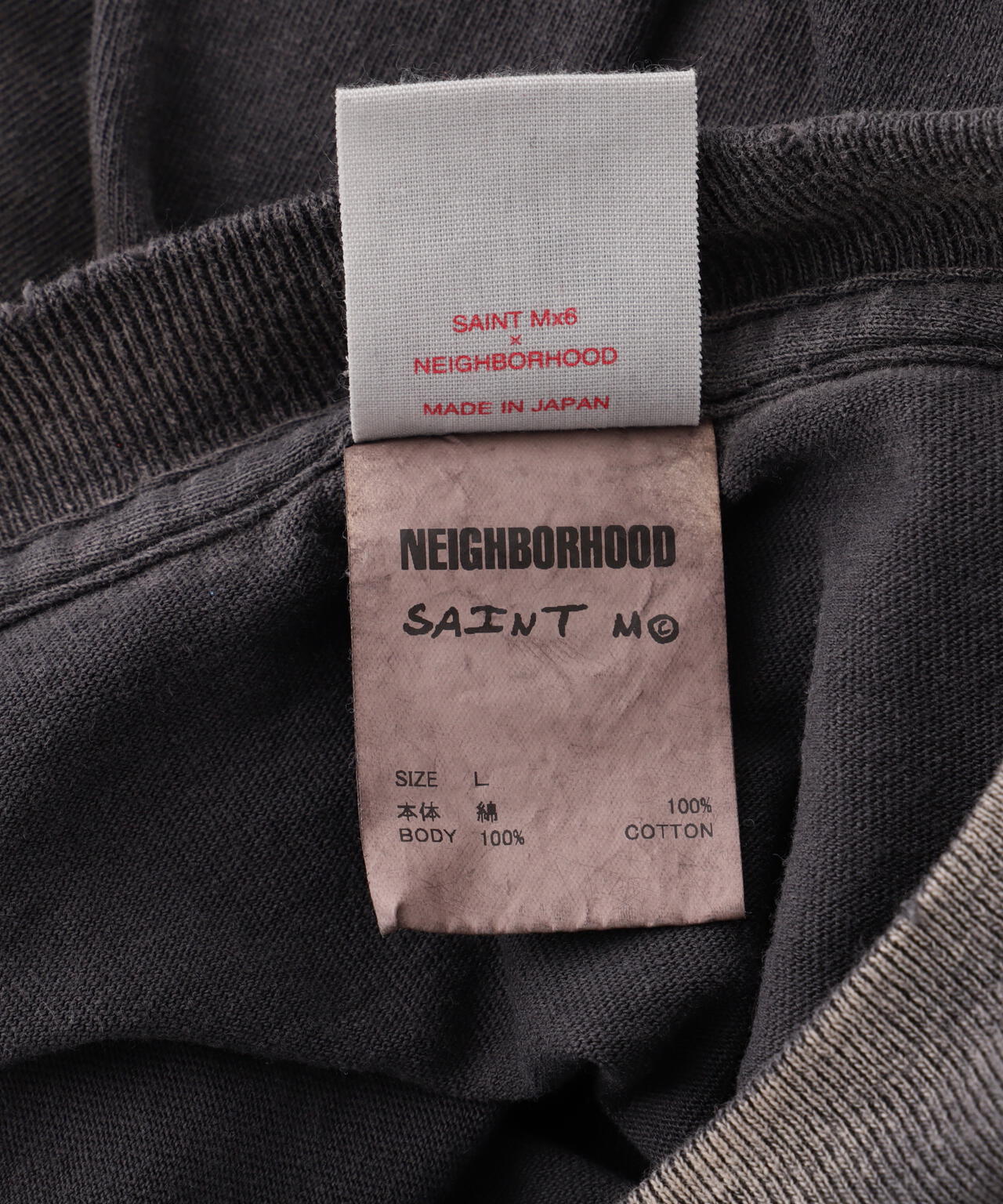 SAINT MICHAEL/セントマイケル/NH SS TEE STHD.HOOD BLACK