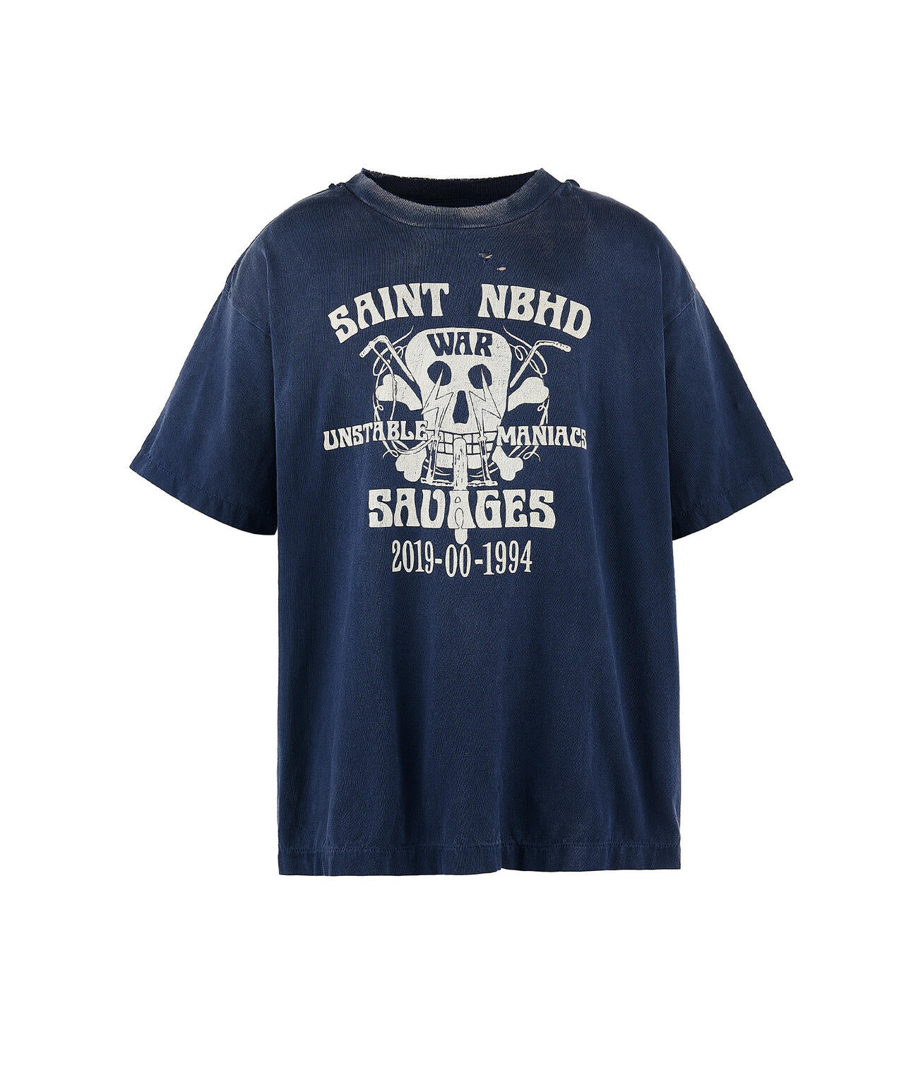 SAINT MICHAEL/セントマイケル/NH_SS TEE STHD.SAINTNBHD NAVY