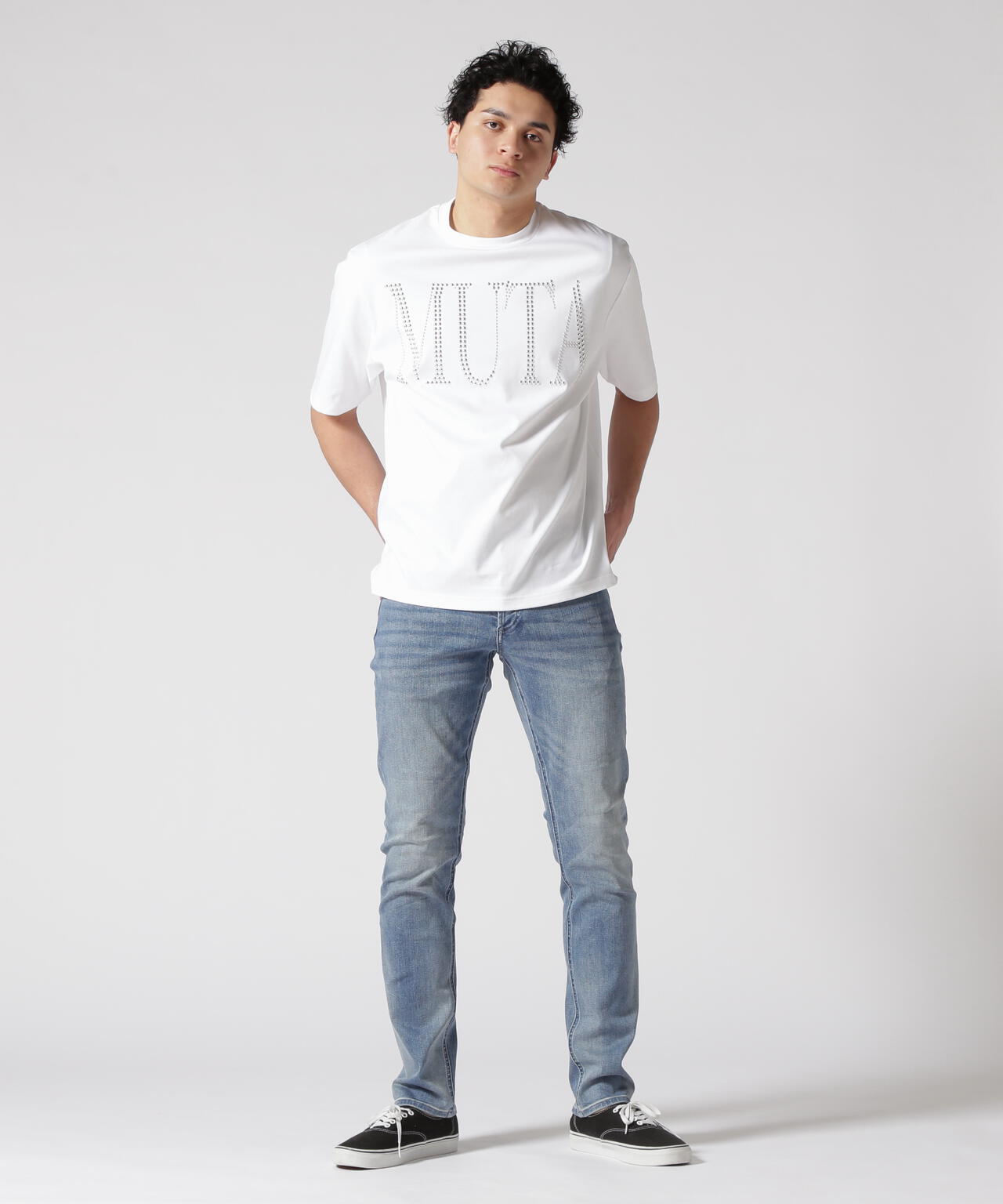 muta MARINE/ムータ マリン/別注メタルロゴ スムースTシャツ