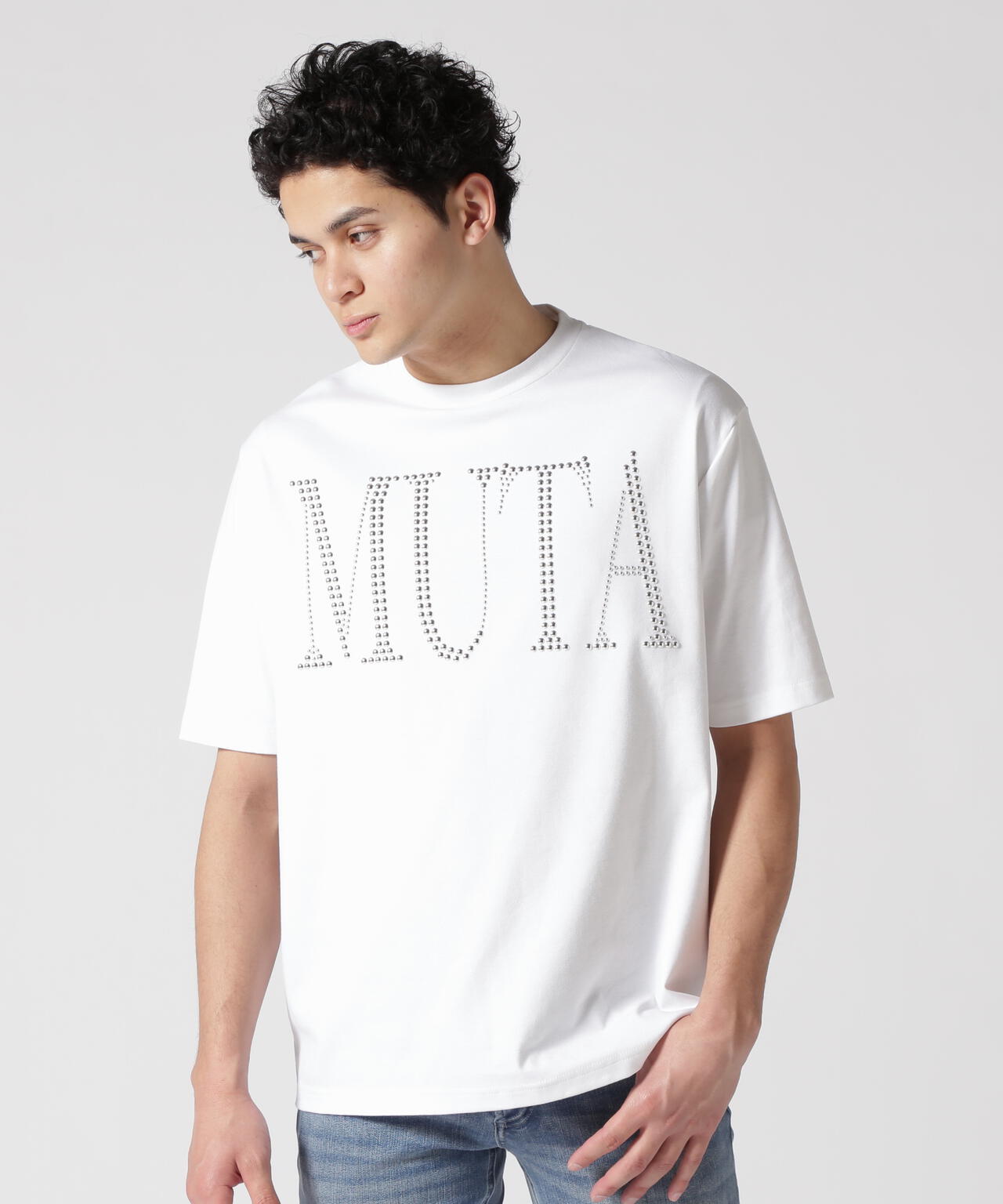 muta MARINE/ムータ マリン/別注メタルロゴ スムースTシャツ