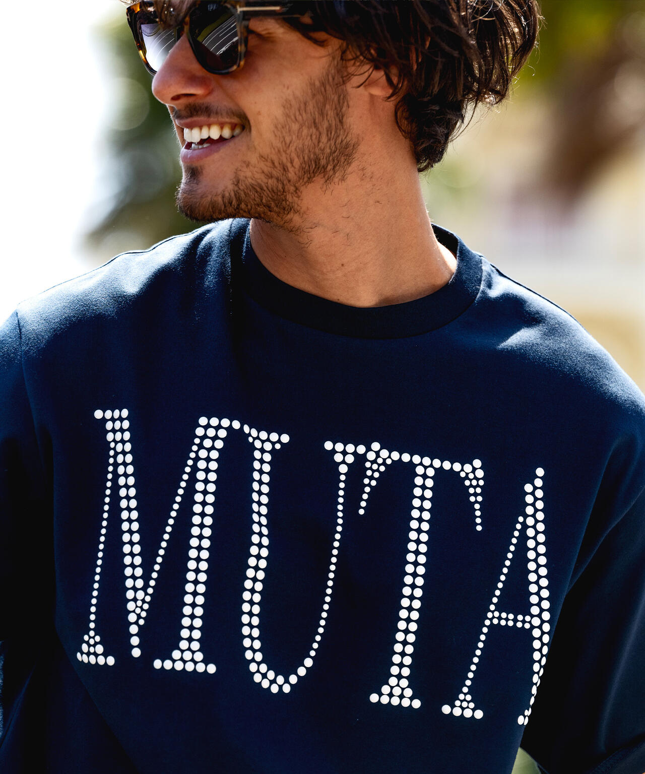 muta MARINE/ムータ マリン/別注メタルロゴ スムースTシャツ