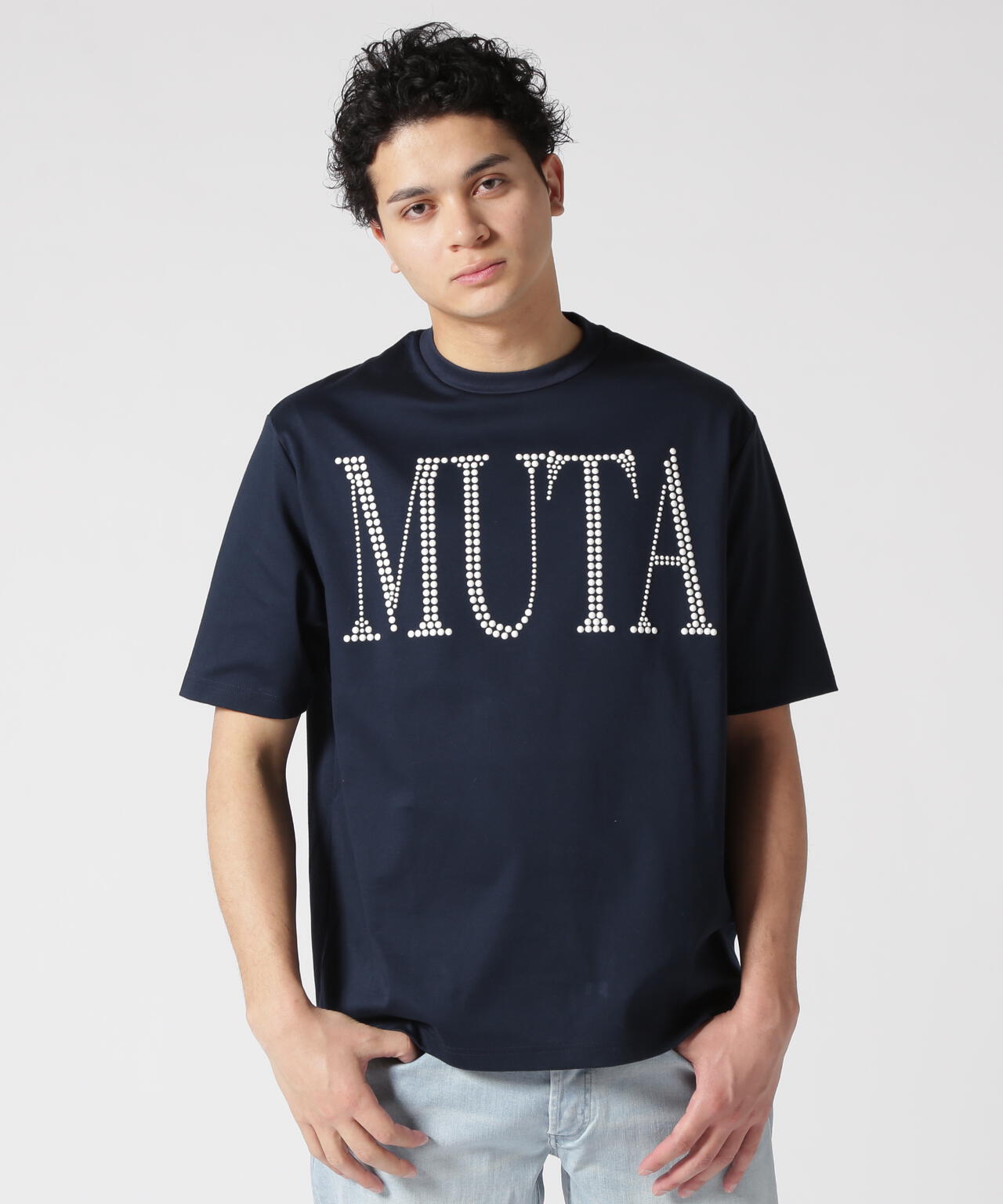 muta MARINE/ムータ マリン/別注メタルロゴ スムースTシャツ
