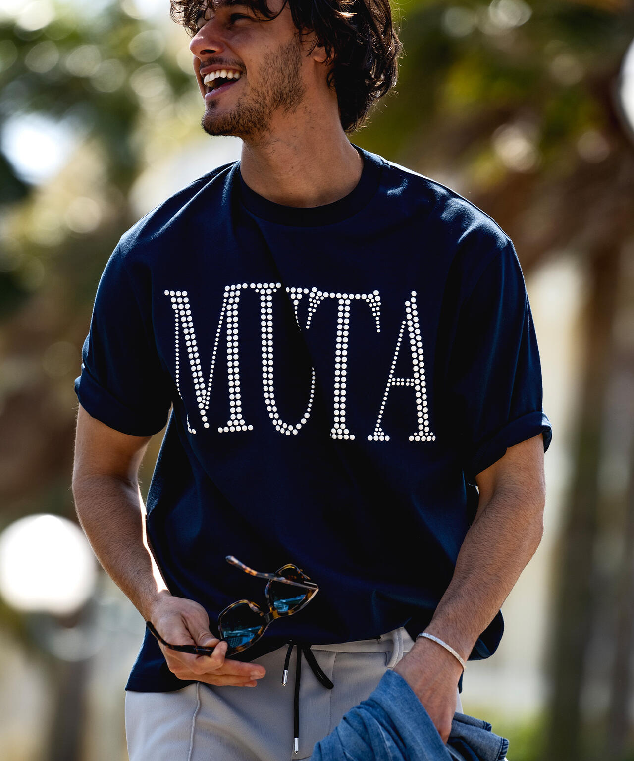 muta MARINE/ムータ マリン/別注メタルロゴ スムースTシャツ