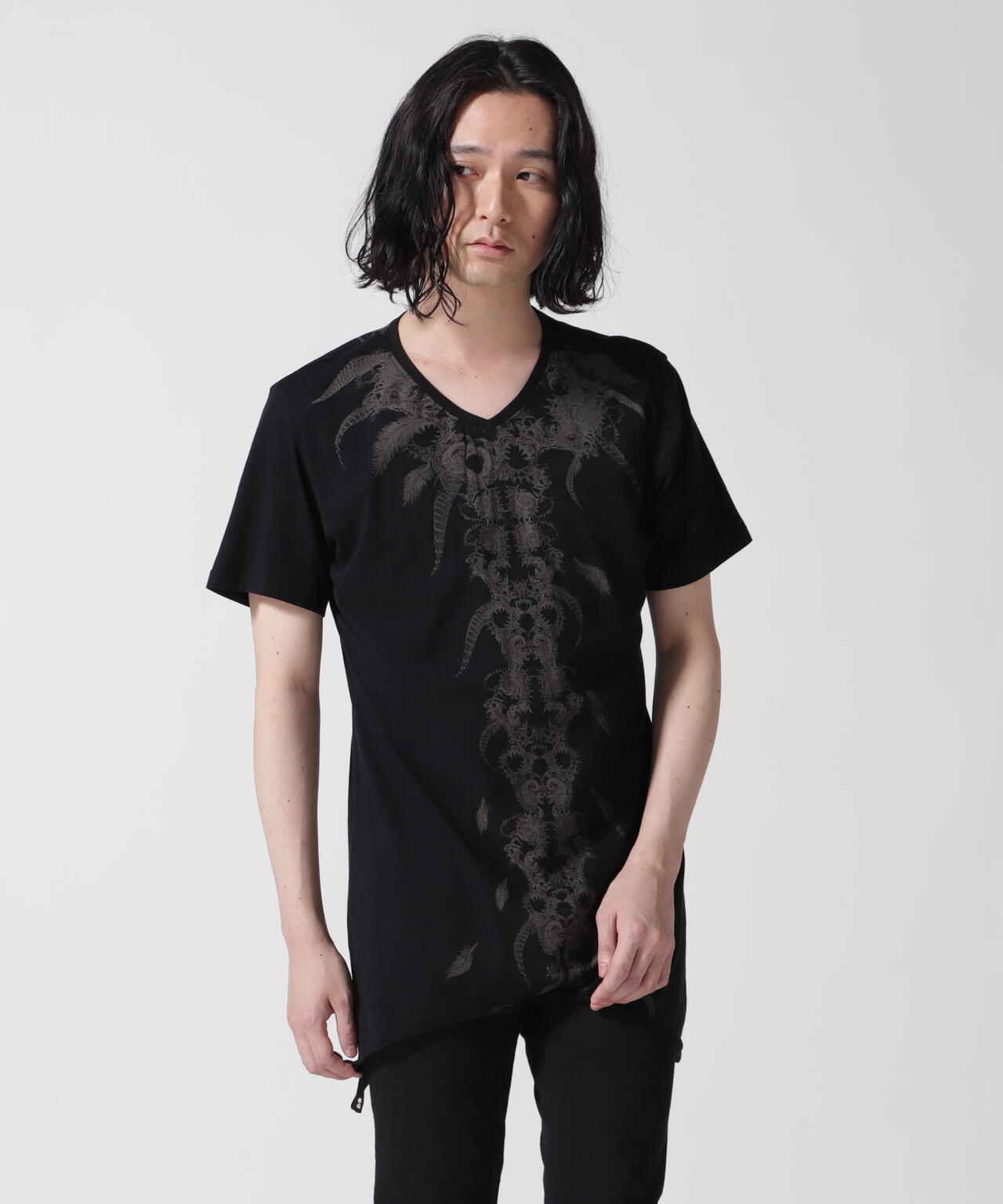 KMRii/ケムリ/別注Magnolia feather Cut/SS