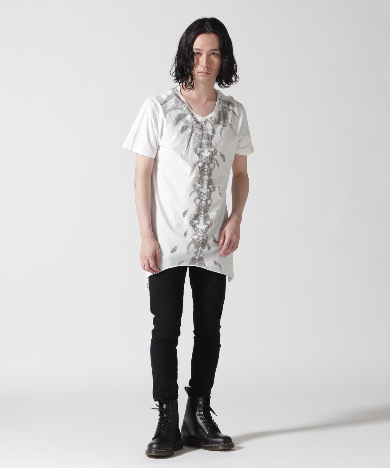 KMRii/ケムリ/別注Magnolia feather Cut/SS