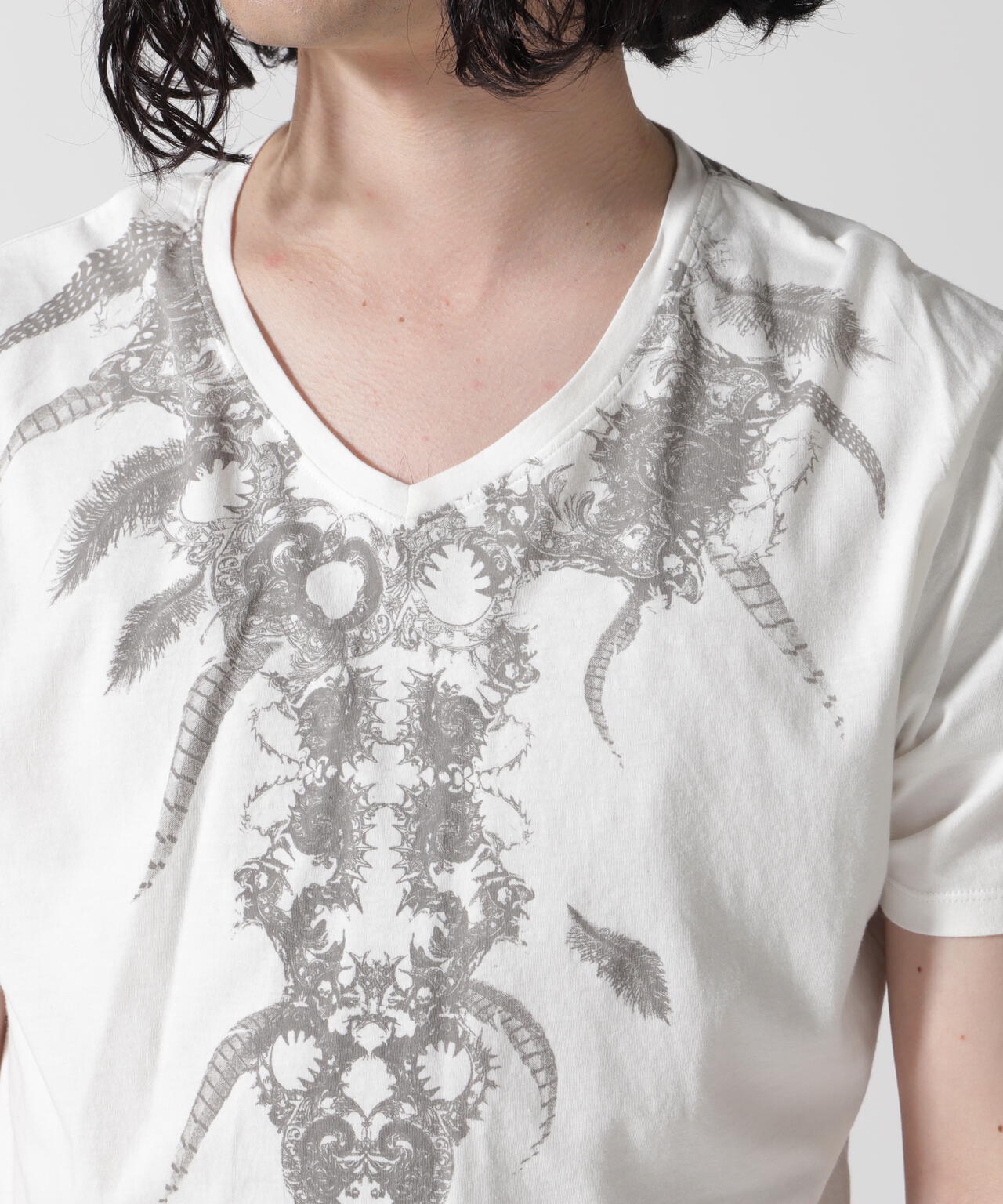 KMRii/ケムリ/別注Magnolia feather Cut/SS