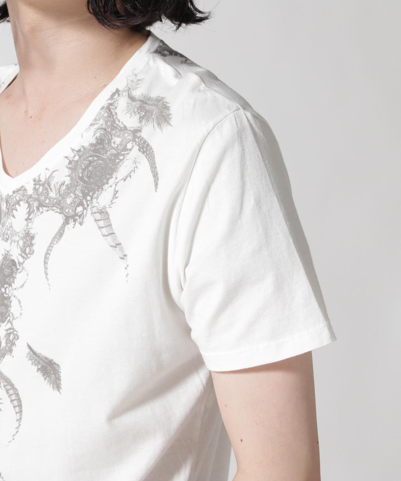 KMRii/ケムリ/別注Magnolia feather Cut/SS