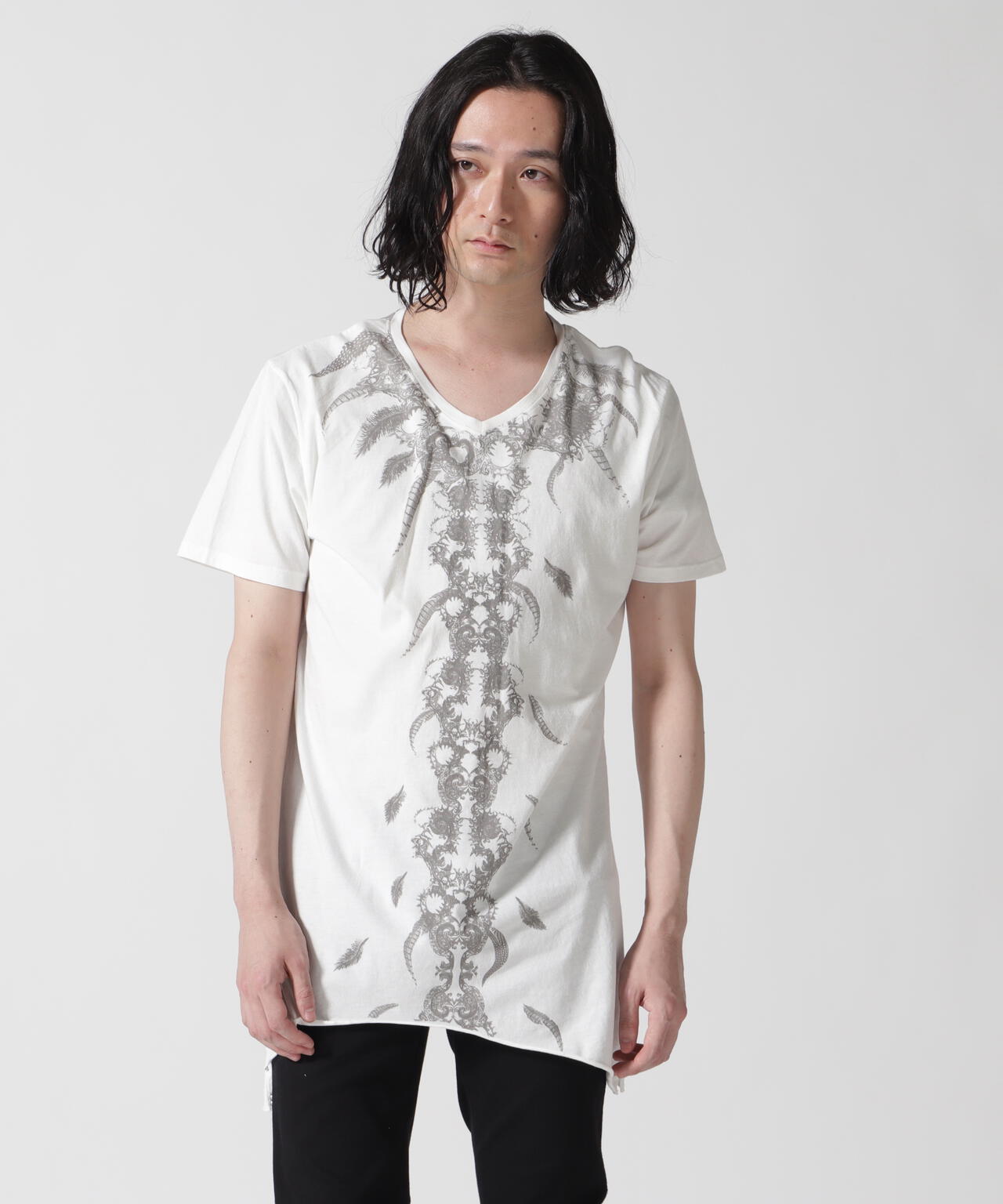 KMRii/ケムリ/別注Magnolia feather Cut/SS