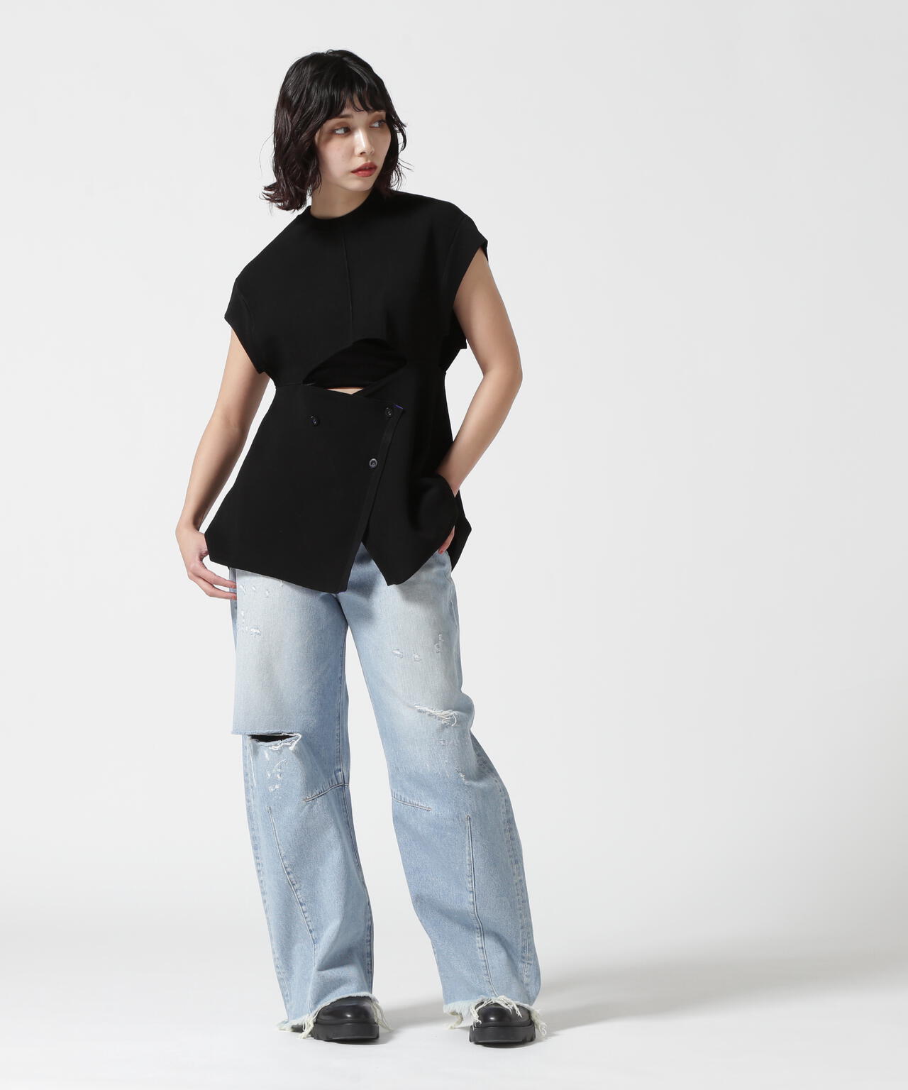 UN3D./アンスリード/MULTICOLOR 2WAY CAPE VEST/2WAYケープベスト