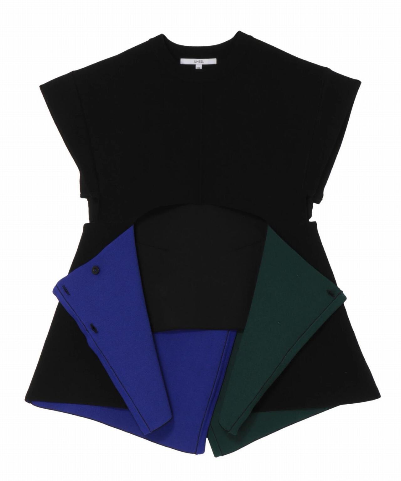 UN3D./アンスリード/MULTICOLOR 2WAY CAPE VEST/2WAYケープベスト
