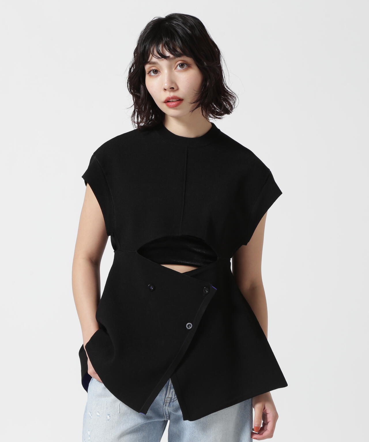 UN3D./アンスリード/MULTICOLOR 2WAY CAPE VEST/2WAYケープベスト