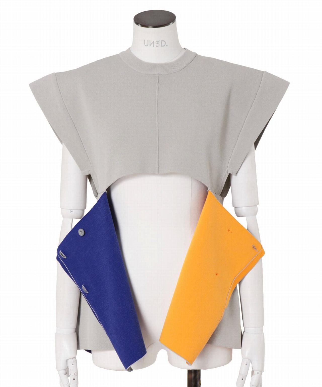 UN3D./アンスリード/MULTICOLOR 2WAY CAPE VEST/2WAYケープベスト