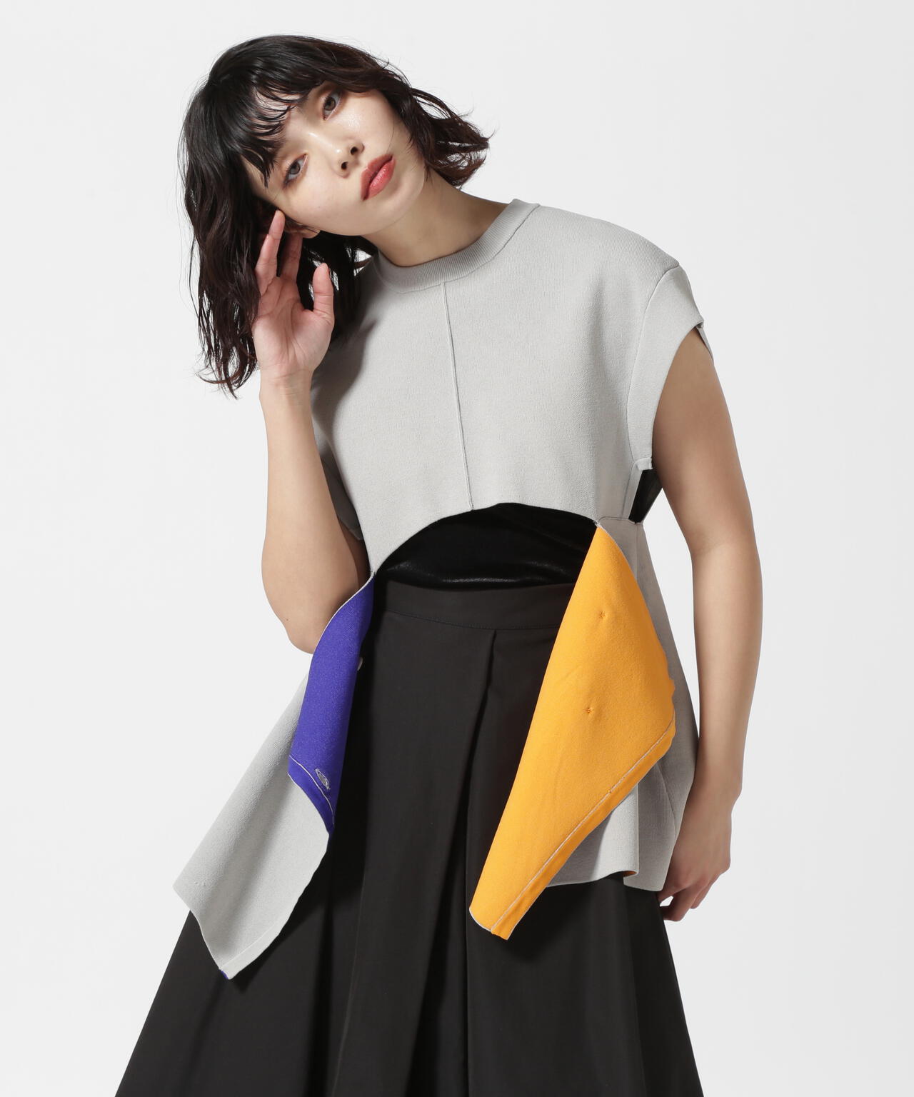 UN3D./アンスリード/MULTICOLOR 2WAY CAPE VEST/2WAYケープベスト
