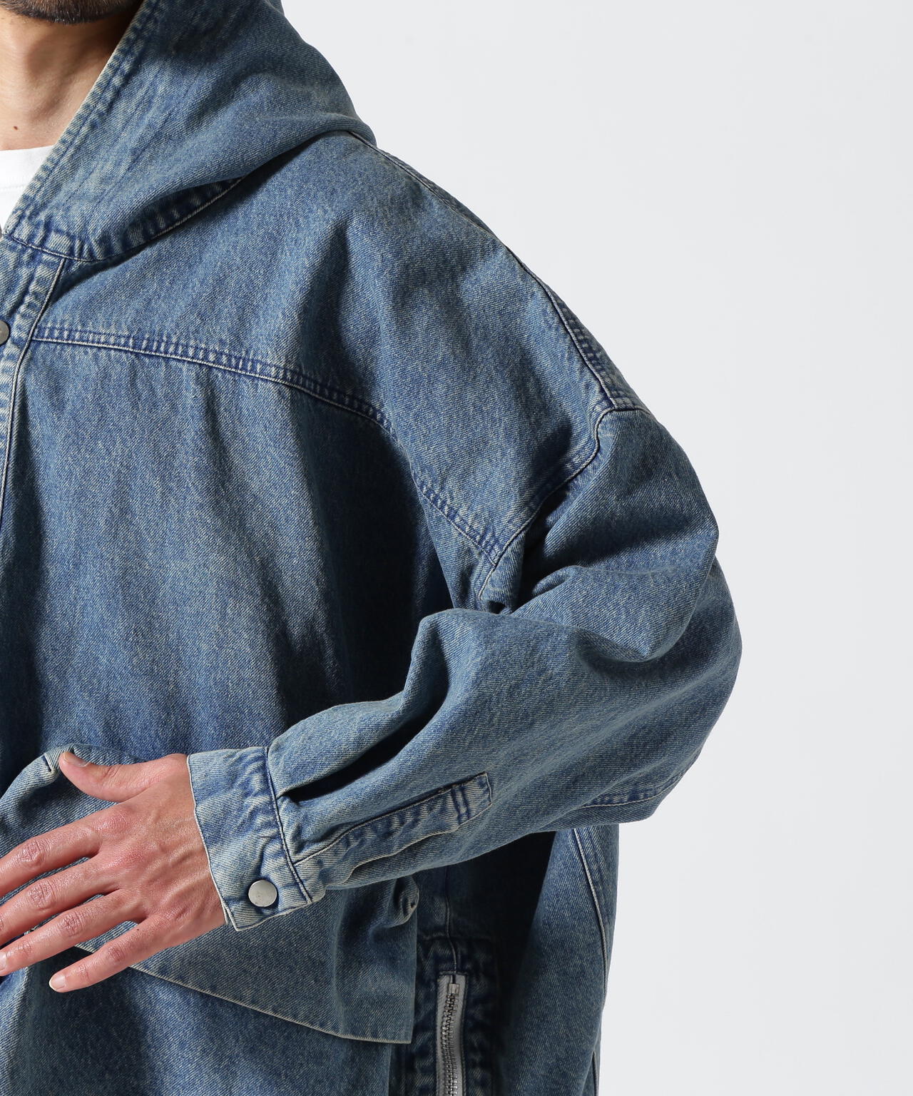 A.F ARTEFACT/エーエフ・アーティファクト/フーディーデニムブルゾン