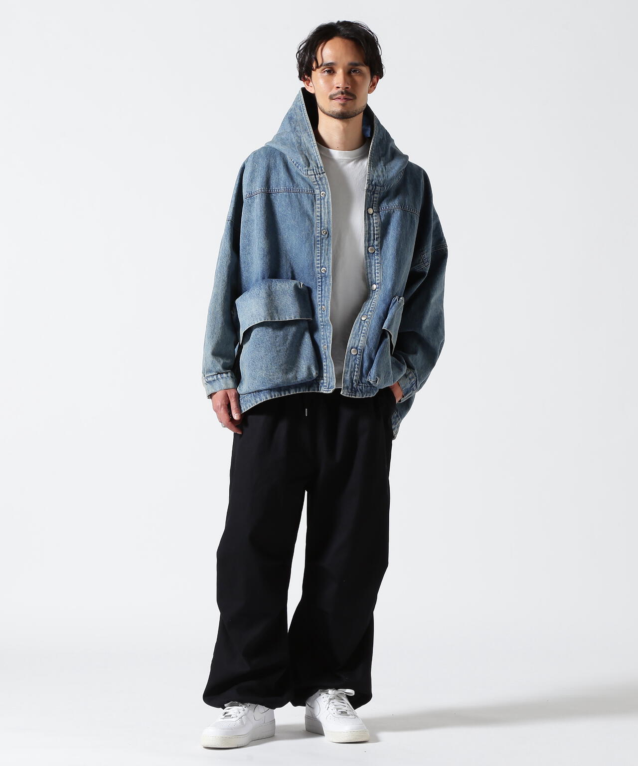 A.F ARTEFACT/エーエフ・アーティファクト/フーディーデニムブルゾン