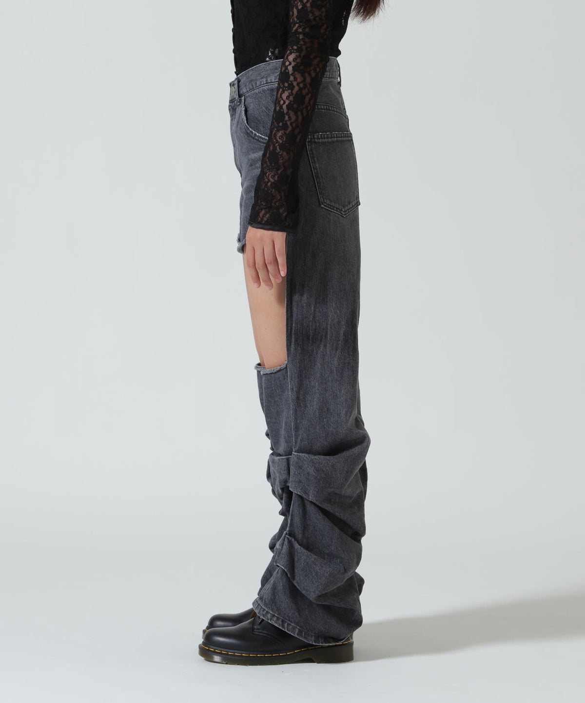 MITSUKI/ミツキ/DENIM CUT-OUT PANTS