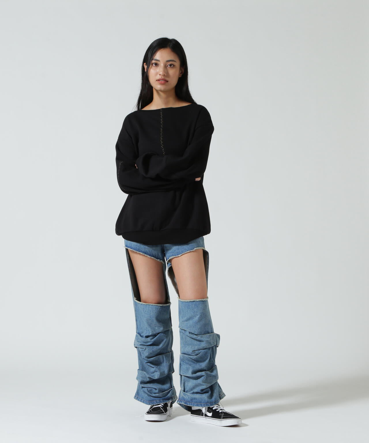 MITSUKI/ミツキ/DENIM CUT-OUT PANTS