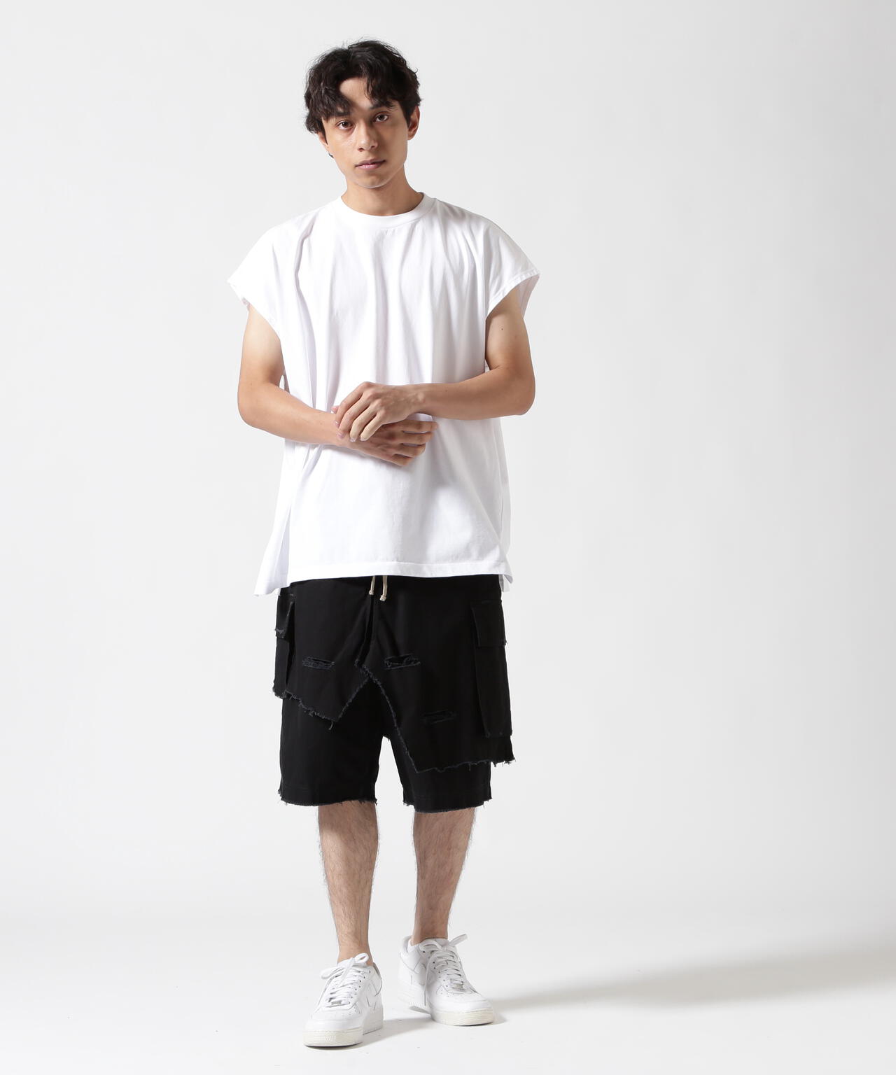 FR(13)NDS/フレンズ/FAKE LAYERED CARGO SHORTS