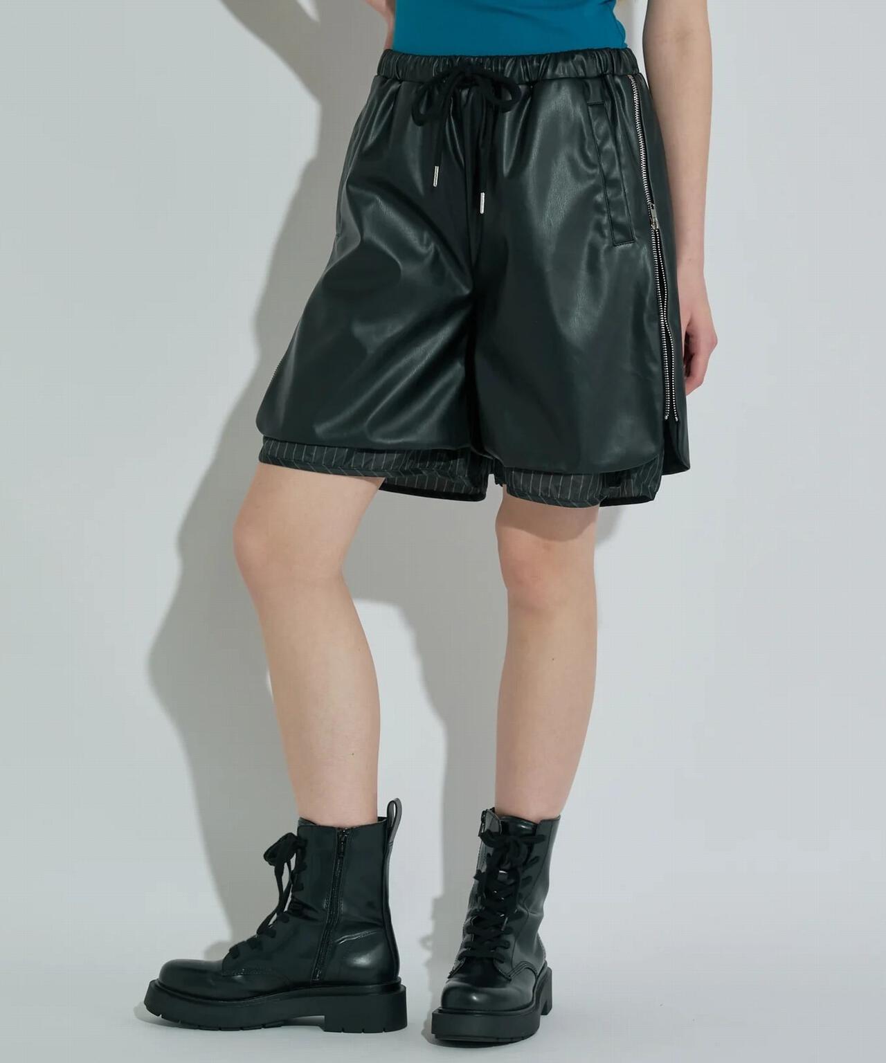 ANNA SUI NYC/アナ スイ エヌワイシー/レザーハーフパンツ