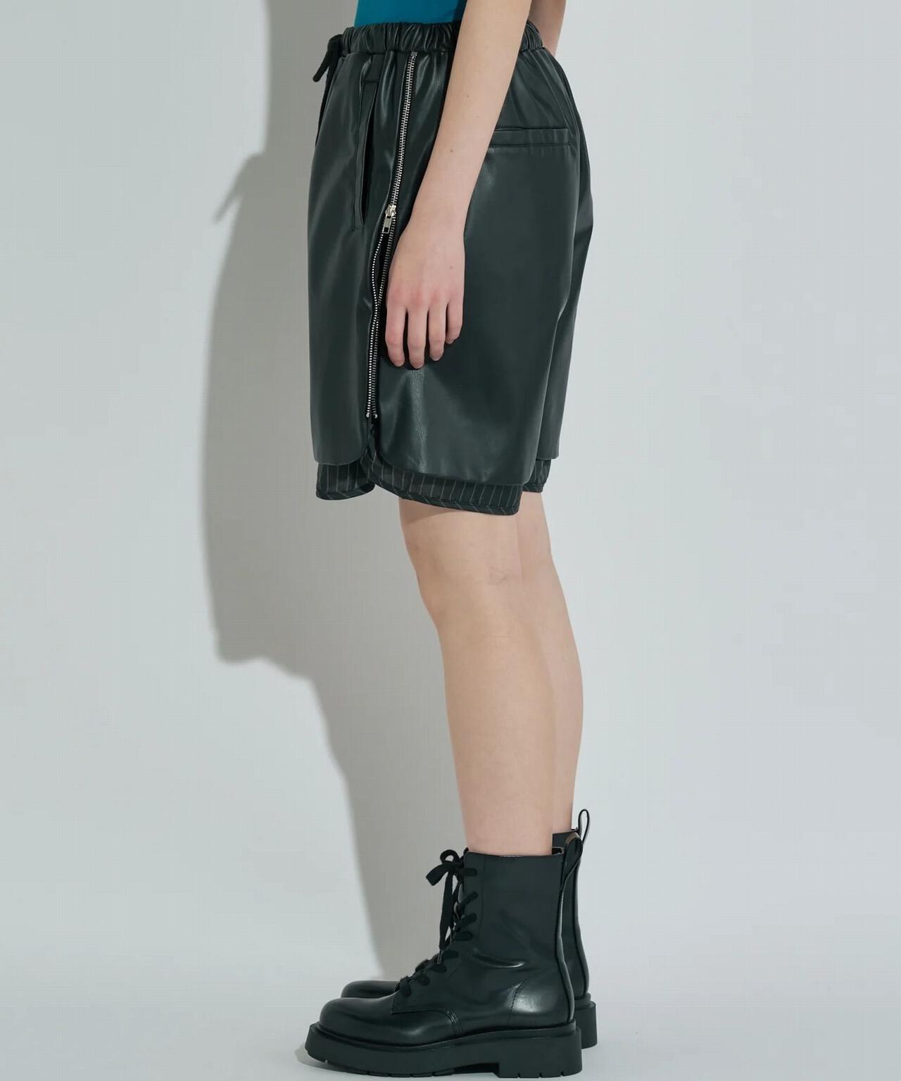 ANNA SUI NYC/アナ スイ エヌワイシー/レザーハーフパンツ