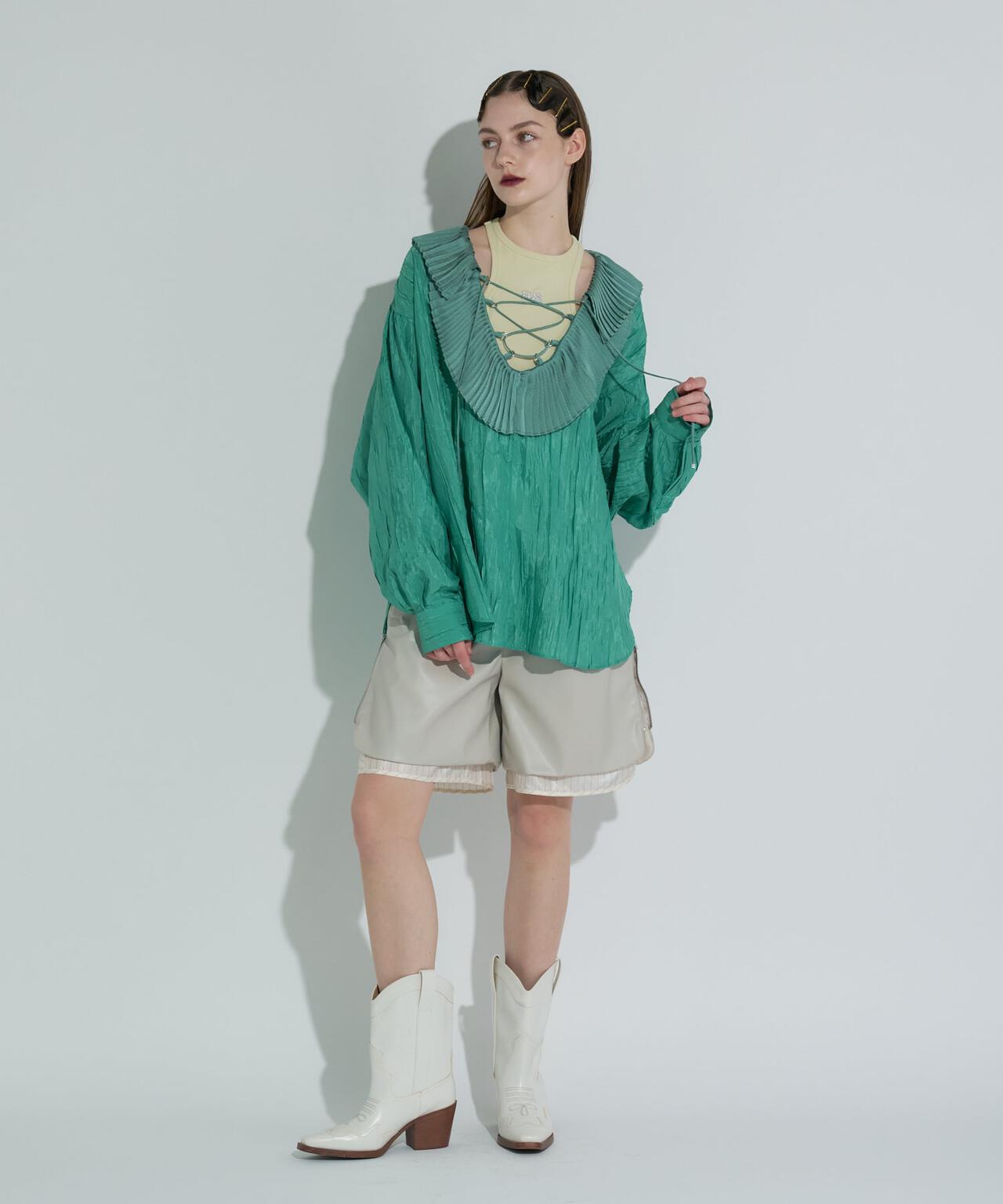 ANNA SUI NYC/アナ スイ エヌワイシー/レザーハーフパンツ