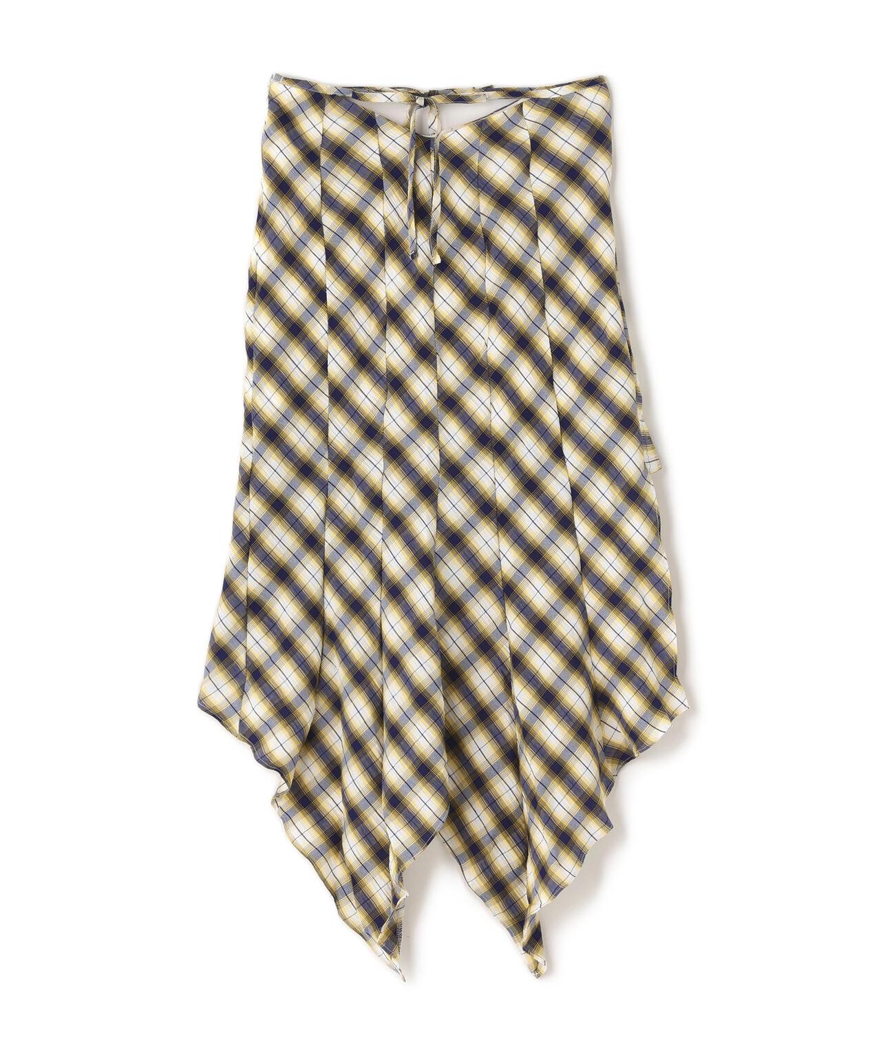 MITSUKI/ミツキ/CHECK ASYMME SKIRT