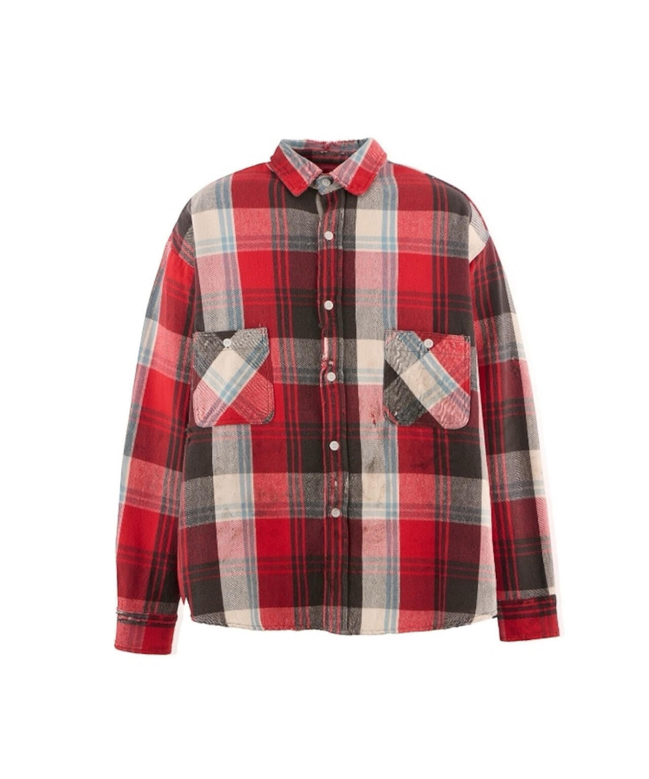 SAINT MICHAEL/セントマイケル/FLANNEL SHIRT/CHECK/RED+GRAY