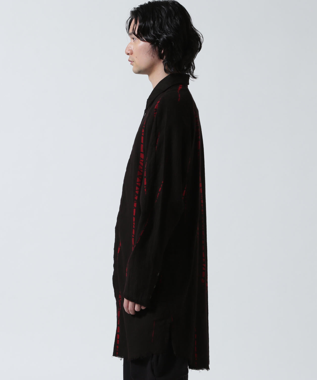 KMRii/ケムリ/Shadow Vine Long Flannel Shirt